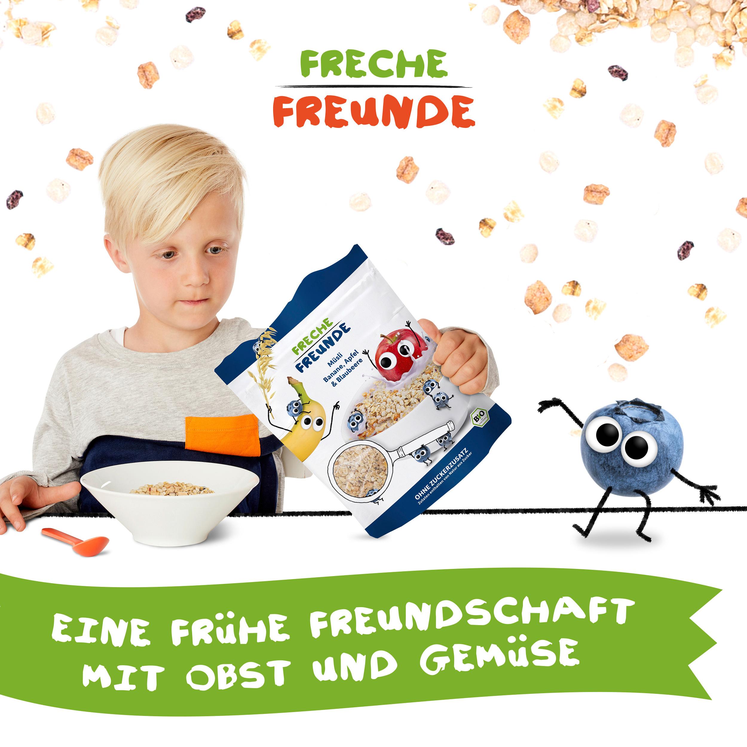 Produktbild Freche Freunde Bio Freches Müsli Banane, Apfel&Blaubeere 8 von 9