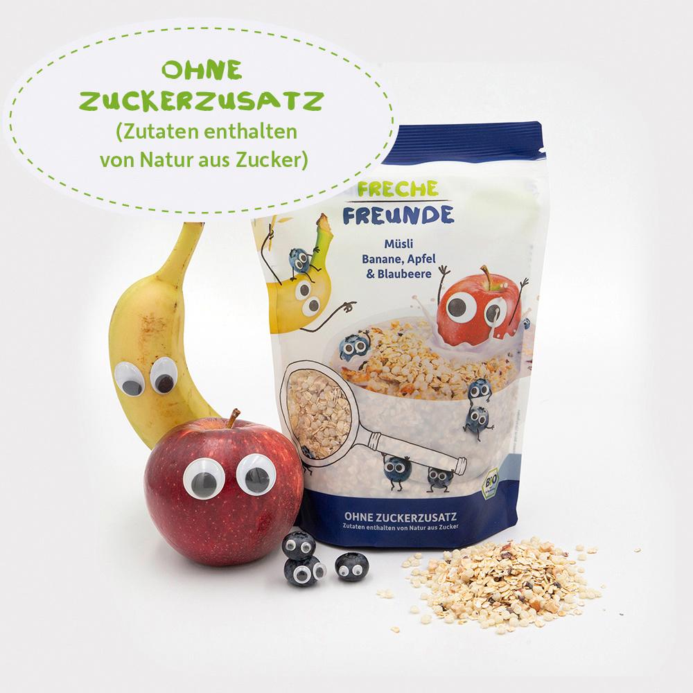 Produktbild Freche Freunde Bio Freches Müsli Banane, Apfel&Blaubeere 5 von 9