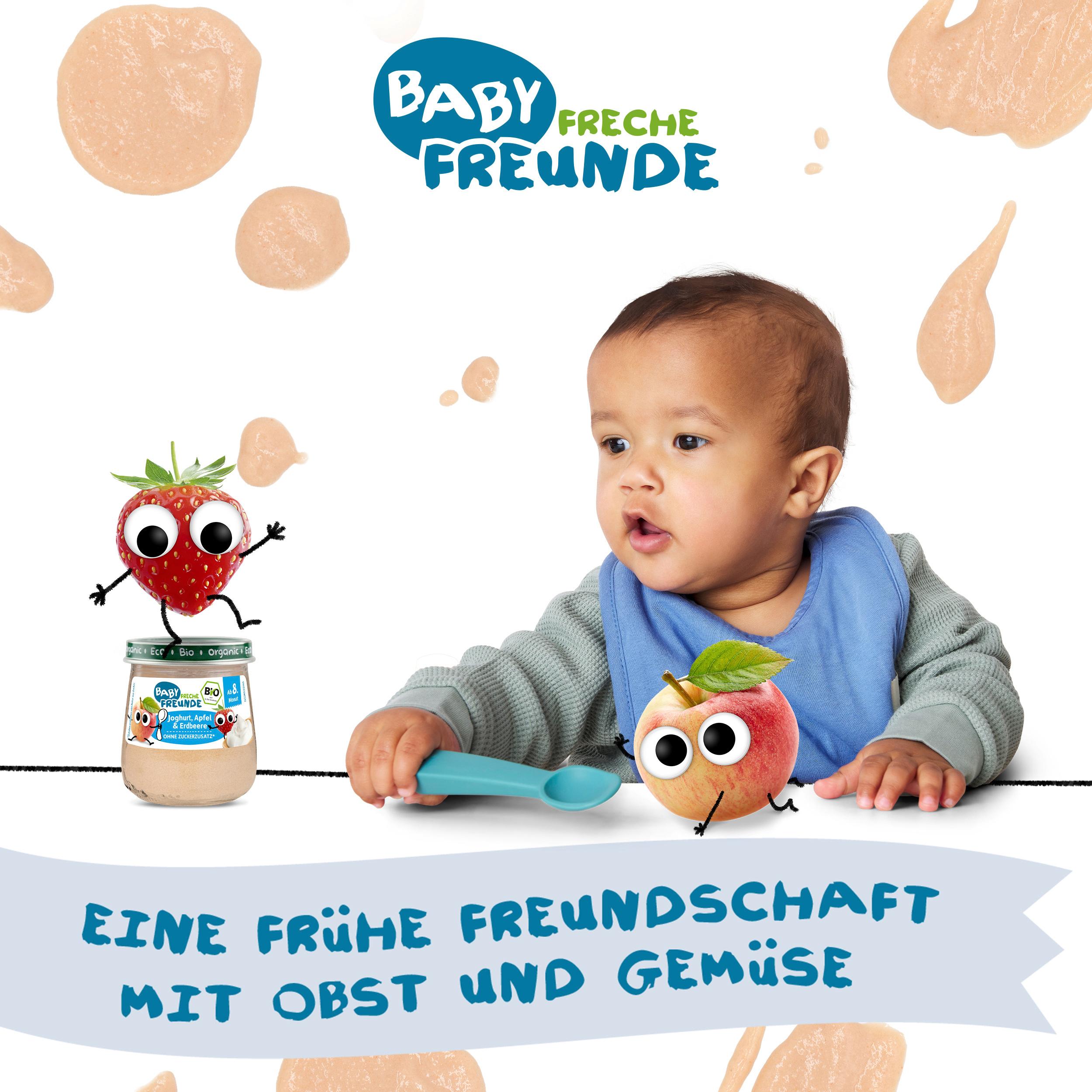 Produktbild Freche Freunde Bio Joghurt Apfel&Erdbeere 7 von 9