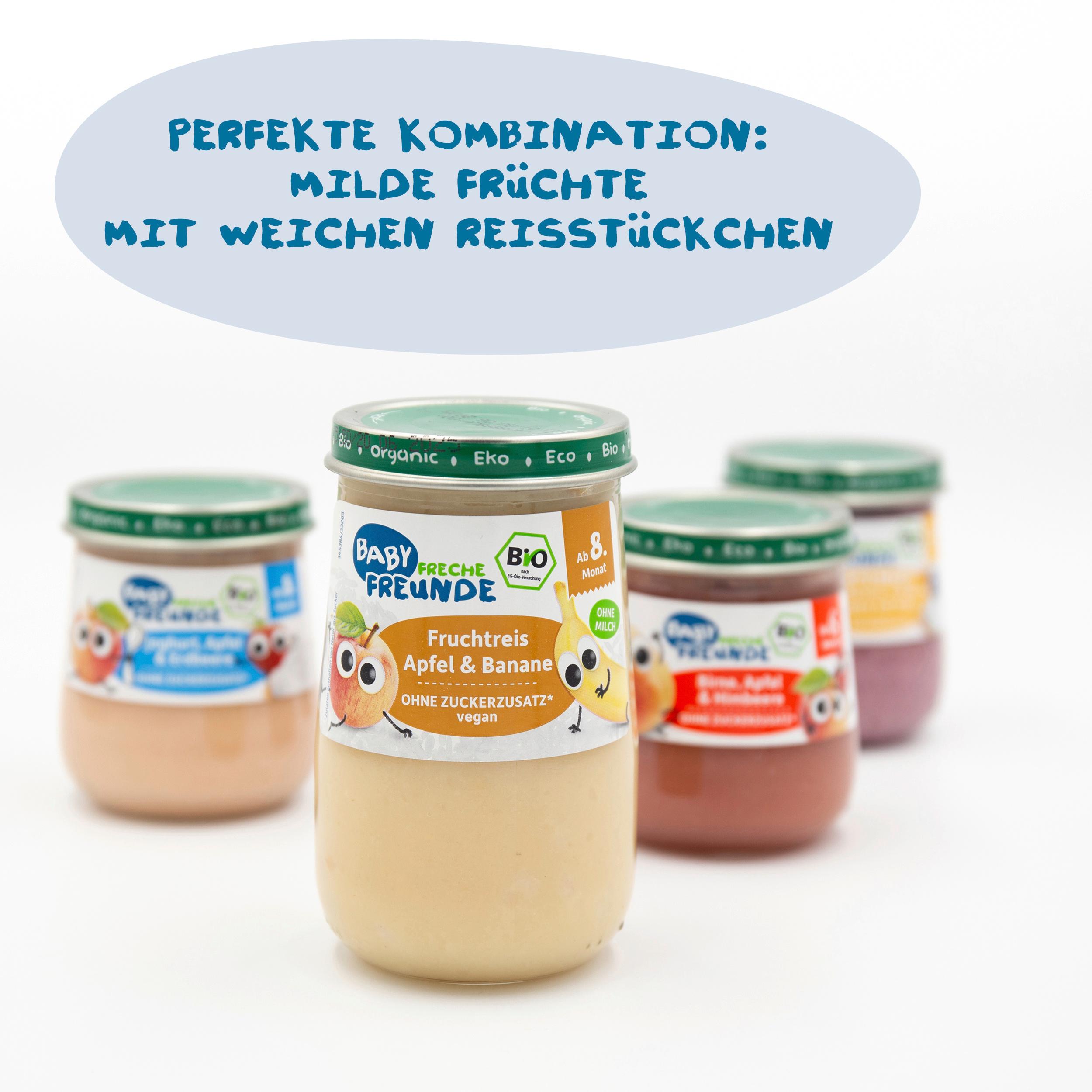 Produktbild Freche Freunde Baby Bio Fruchtreis Apfel&Banane 4 von 10
