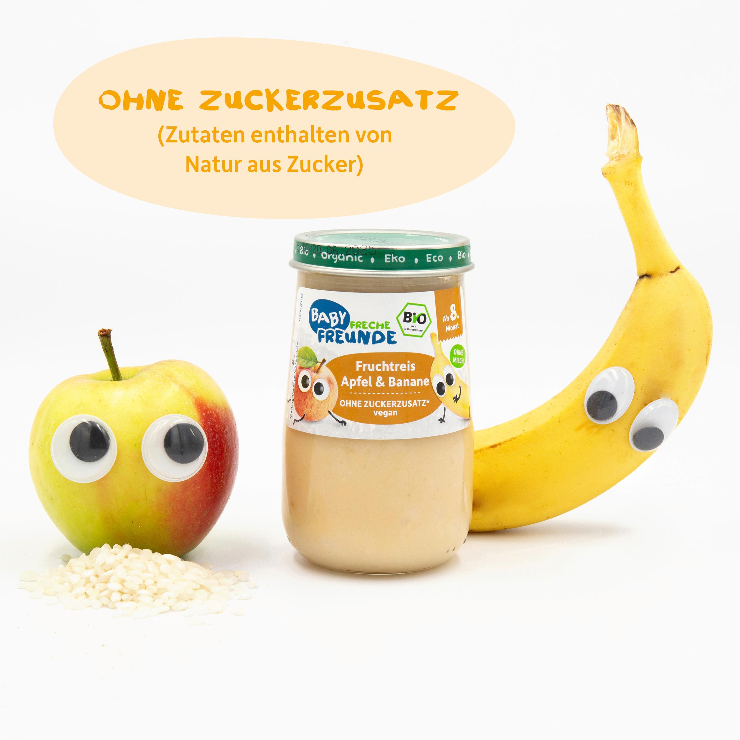 Produktbild Freche Freunde Baby Bio Fruchtreis Apfel&Banane 8 von 10