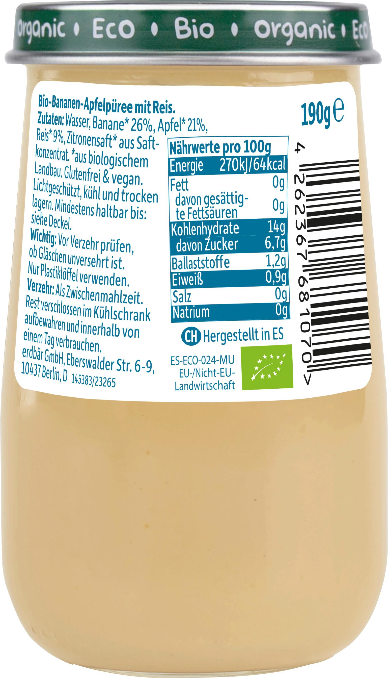 Produktbild Freche Freunde Baby Bio Fruchtreis Apfel&Banane 3 von 10