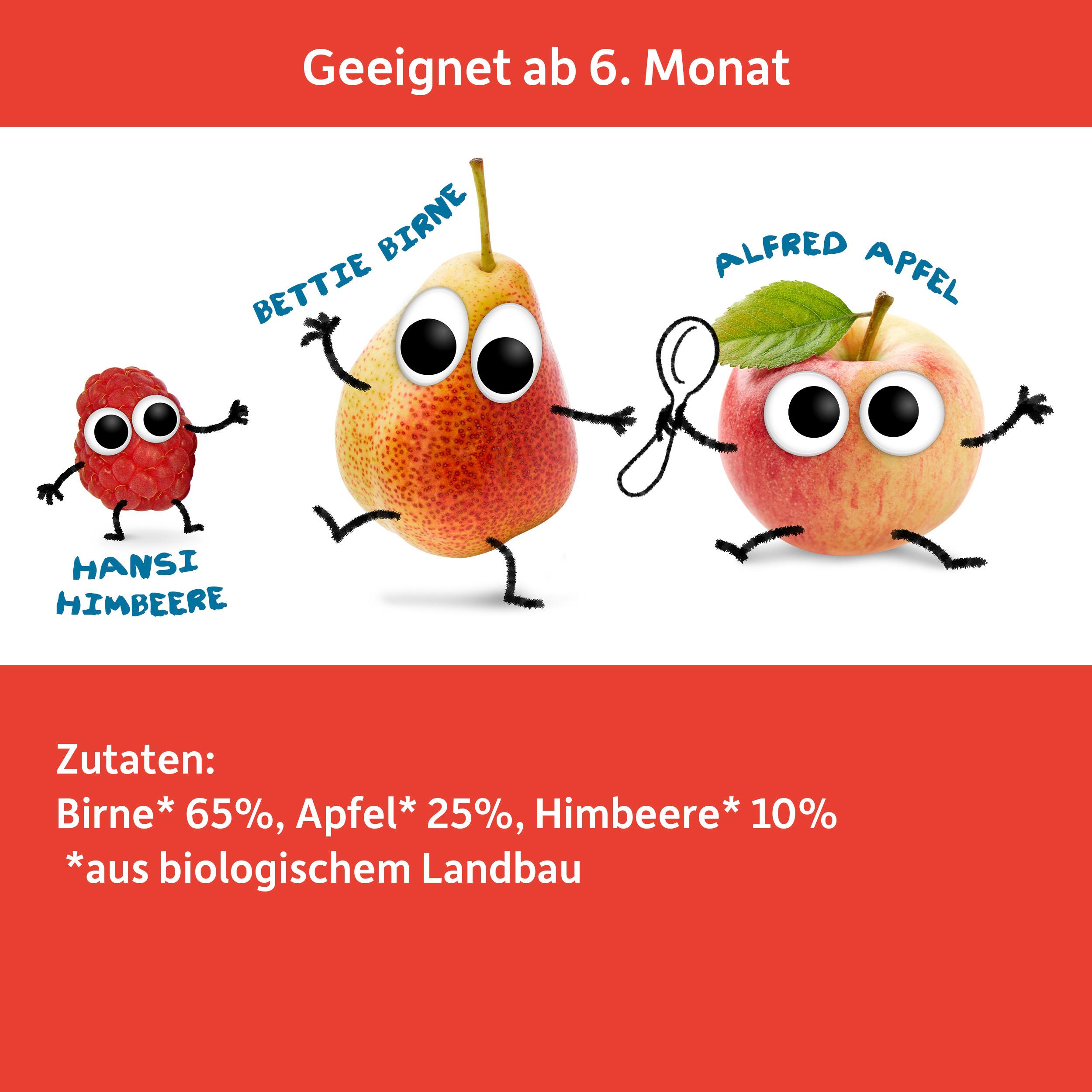 Produktbild Freche Freunde Baby Bio Birne, Apfel&Himbeere 5 von 10