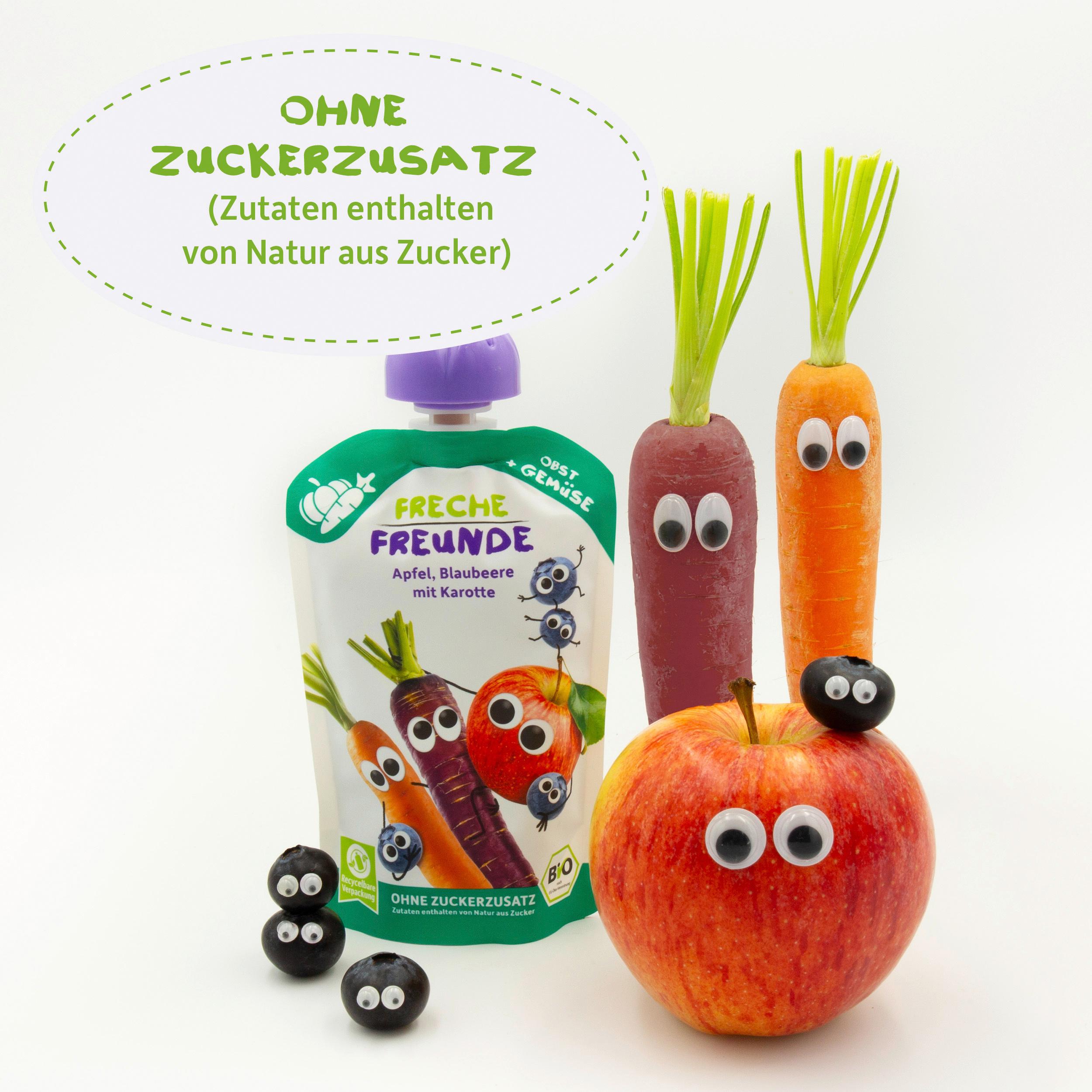 Produktbild Freche Freunde Quetschie Apfel, Blaubeere&Karotte 10 von 10