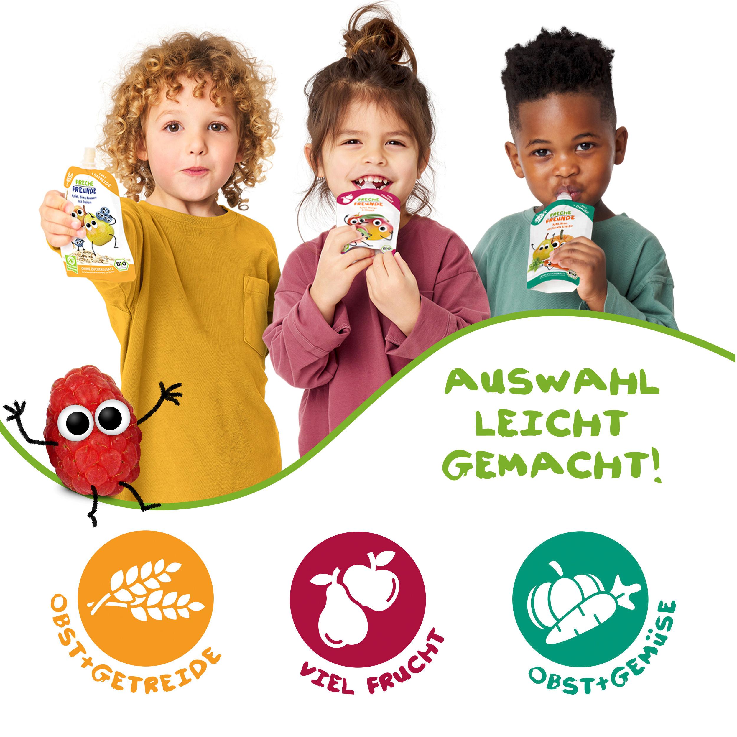 Produktbild Freche Freunde Quetschie Apfel, Blaubeere&Karotte 7 von 10