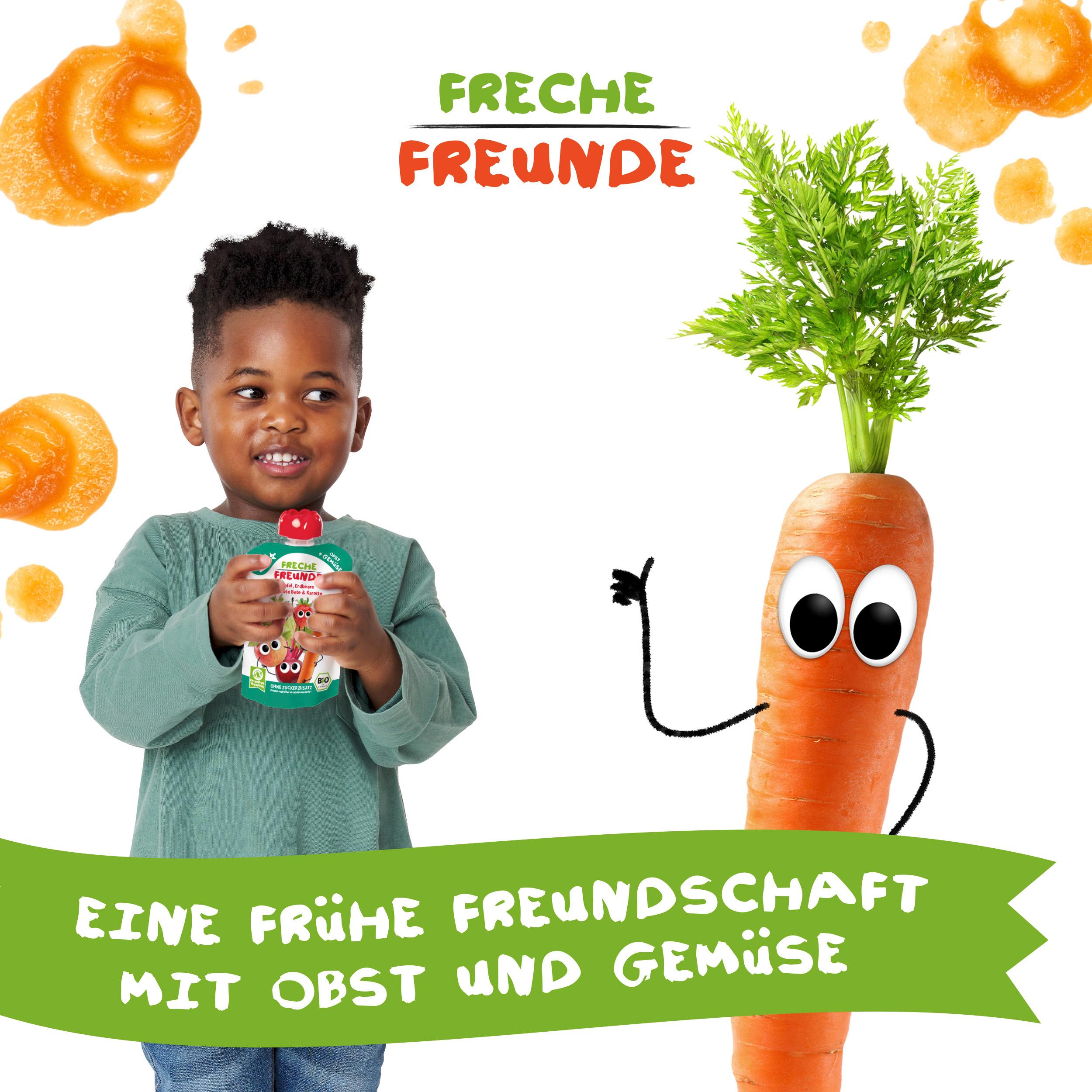 Produktbild Freche Freunde Quetschie Apfel, Erdbeere mit Rote Beete&Karotte 6 von 10