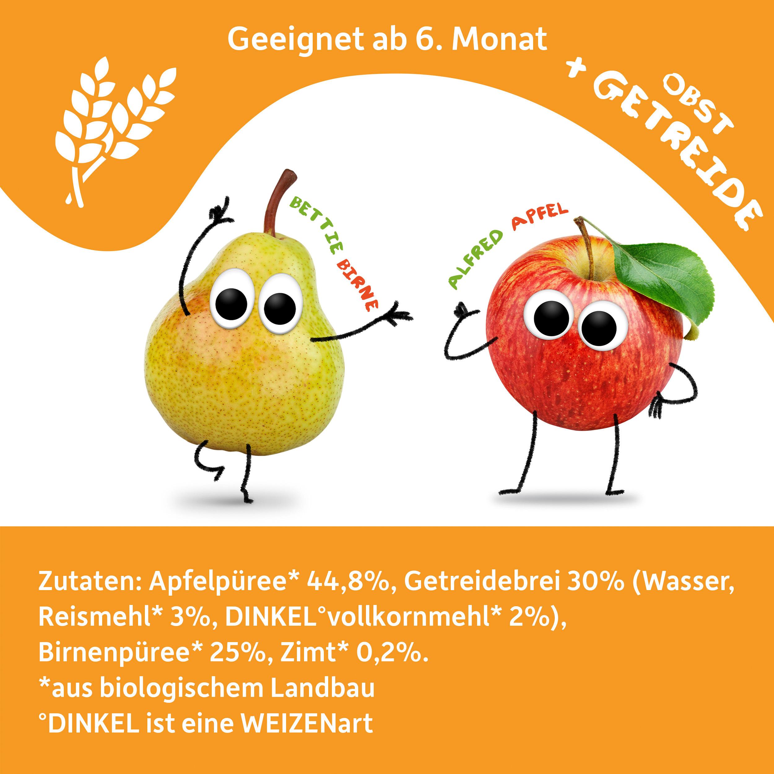 Produktbild Freche Freunde Quetschie Apfel, Birne mit Zimt, Reis&Dinkel 6 von 10