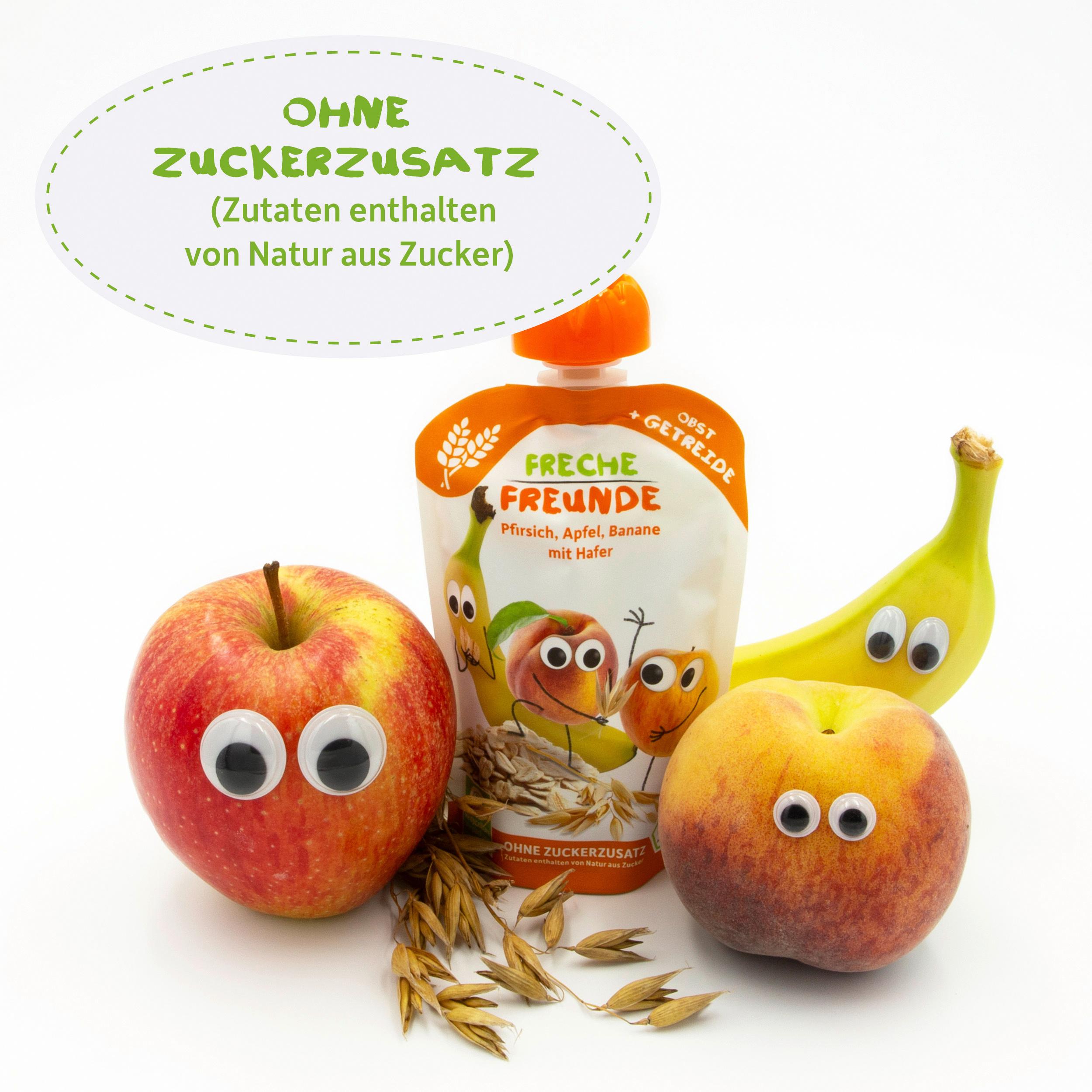 Produktbild Freche Freunde Quetschie Apfel, Erdbeere, Himbeere mit Gries 3 von 10