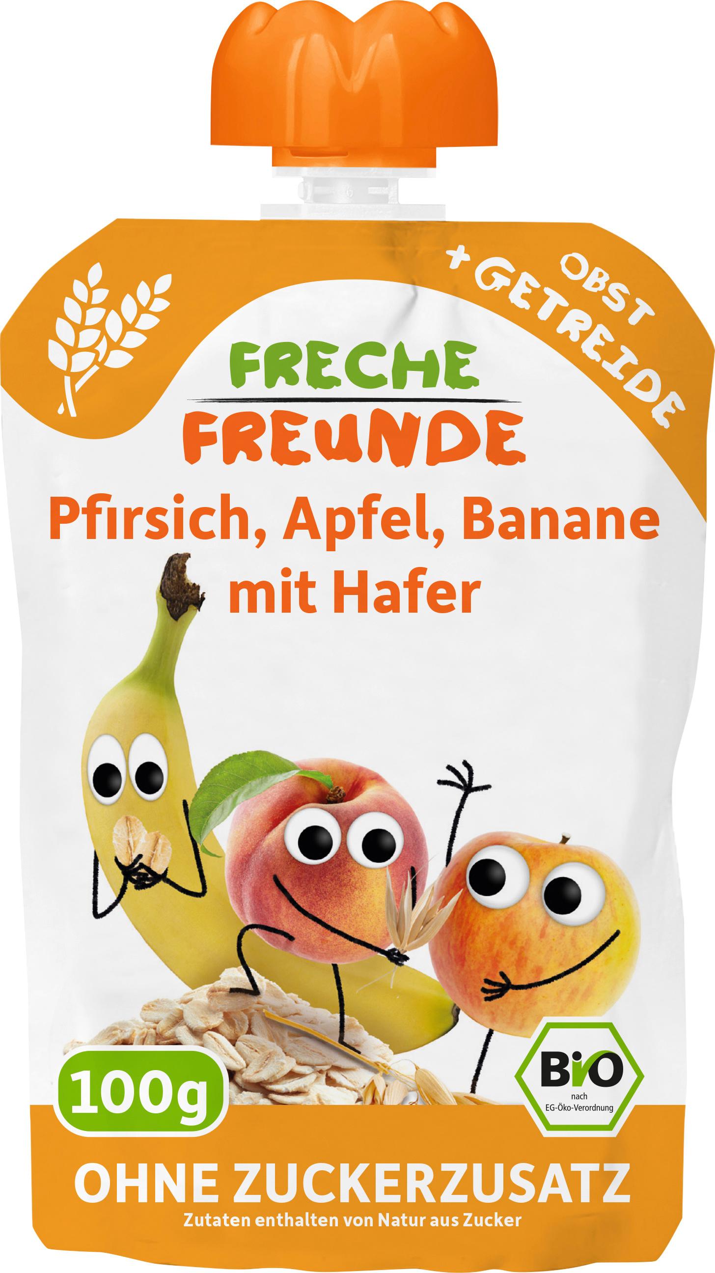 Freche Freunde Quetschie Apfel, Erdbeere, Himbeere mit Gries