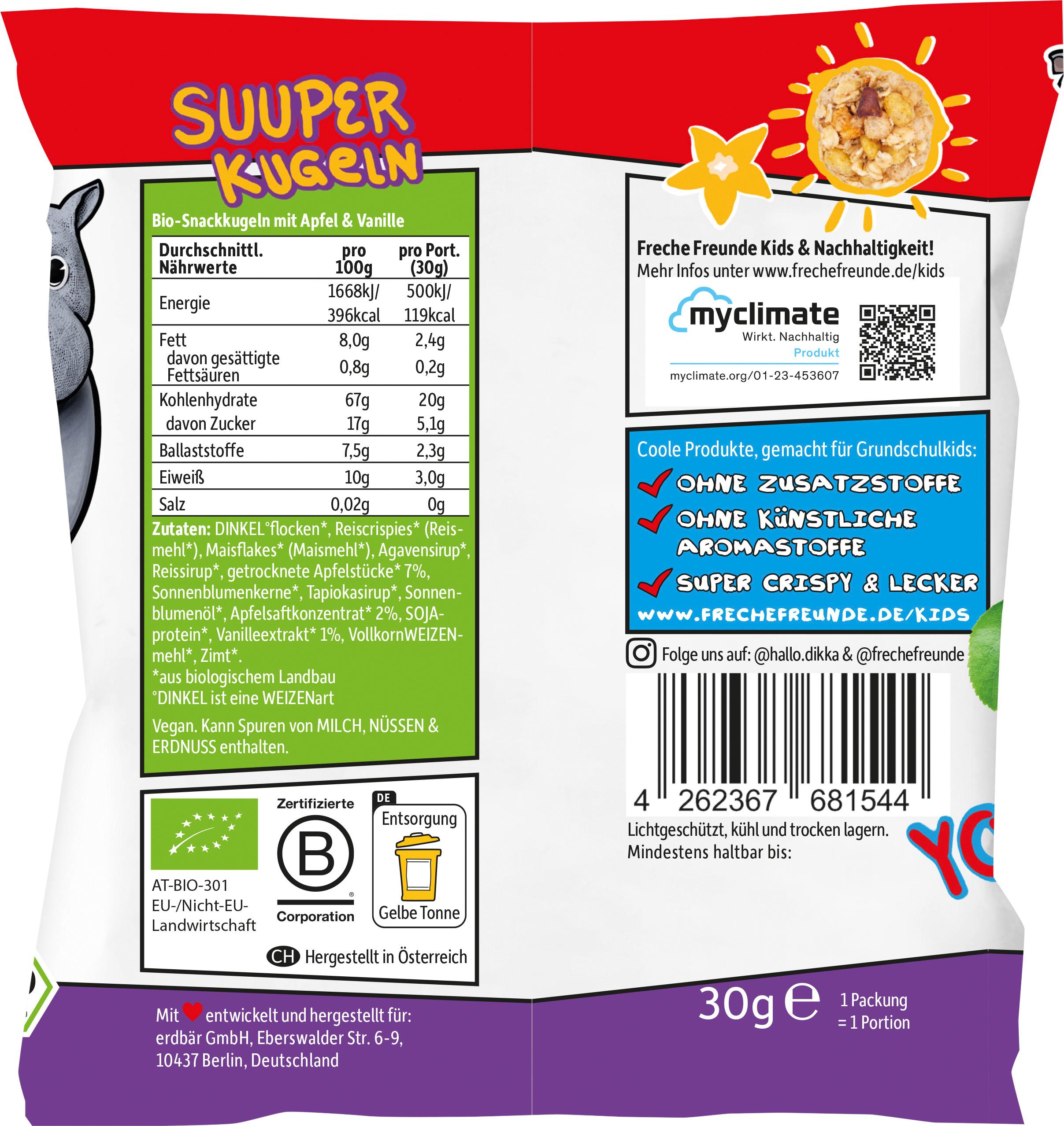 Produktbild Freche Freunde Kids Knusper Kugeln Apfel&Vanille 2 von 10
