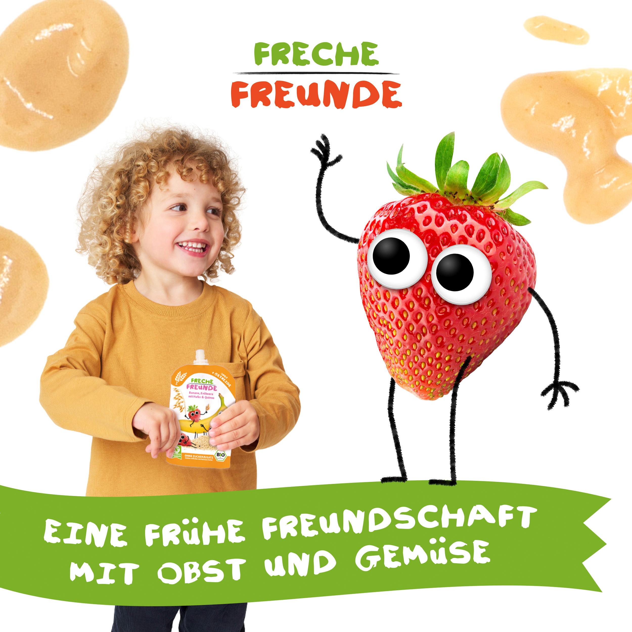 Produktbild Freche Freunde Quetschie Banane, Erdbeere mit Hafer&Quinoa 10 von 10