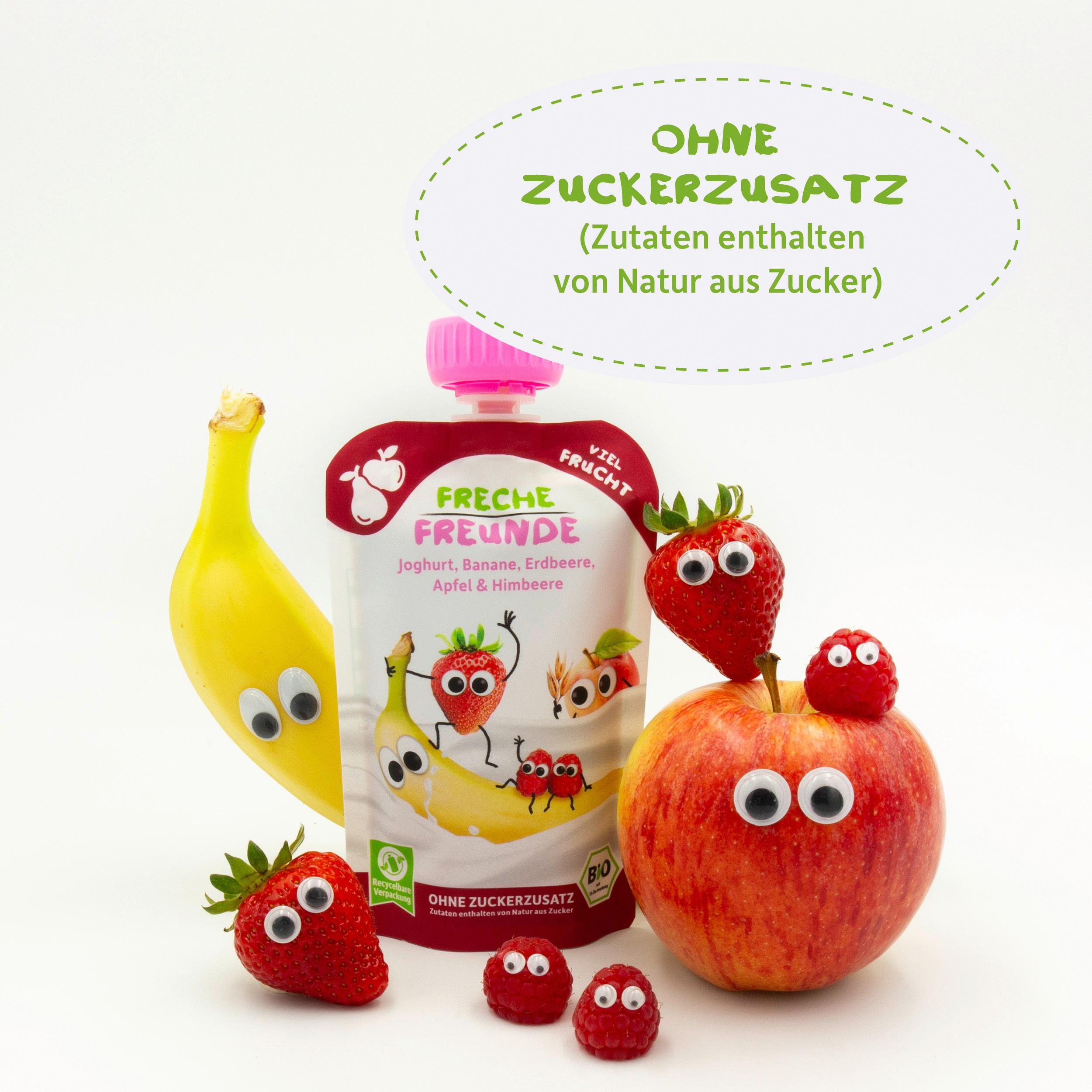 Produktbild Freche Freunde Quetschie Joghurt, Banane, Erdbeere, Apfel&Himbeere 9 von 10