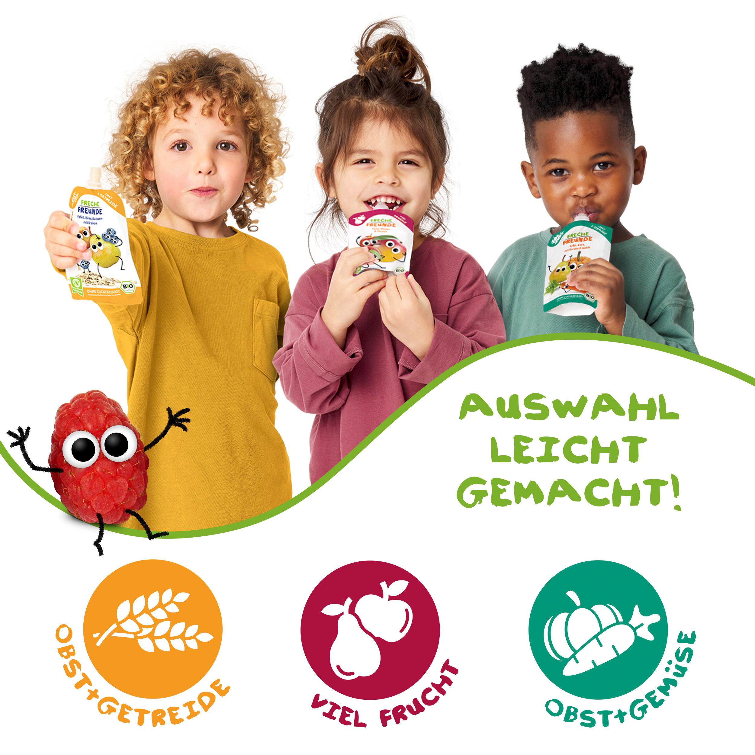 Produktbild Freche Freunde Quetschie Joghurt, Banane, Erdbeere, Apfel&Himbeere 7 von 10