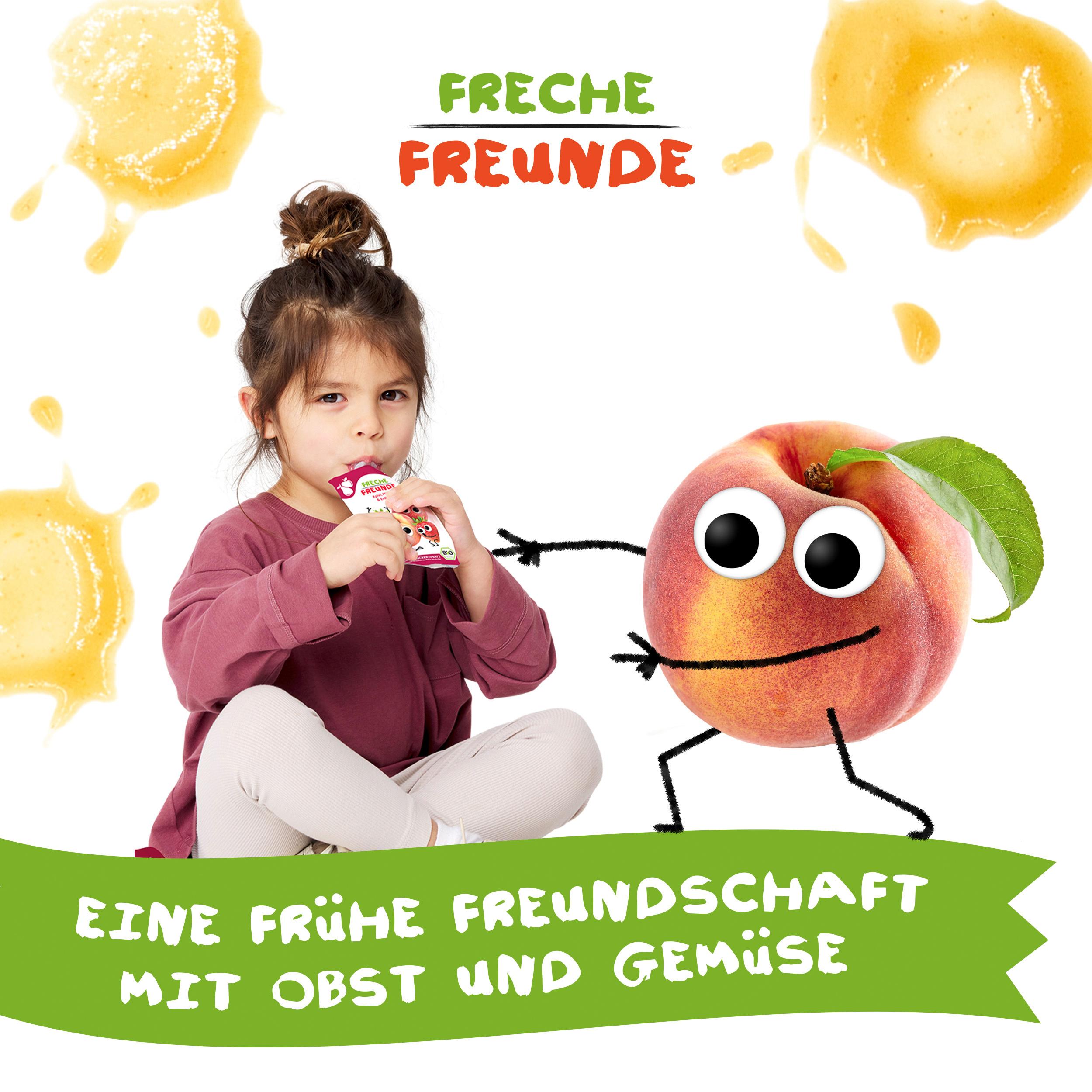 Produktbild Freche Freunde Quetschie Apfel, Pfirsich&Erdbeere 9 von 13