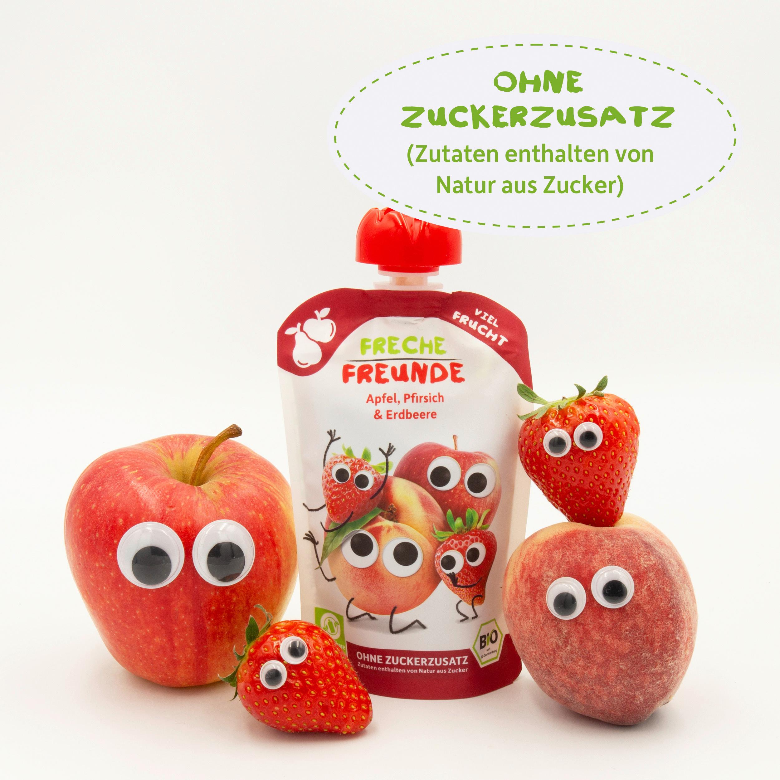 Produktbild Freche Freunde Quetschie Apfel, Pfirsich&Erdbeere 6 von 13