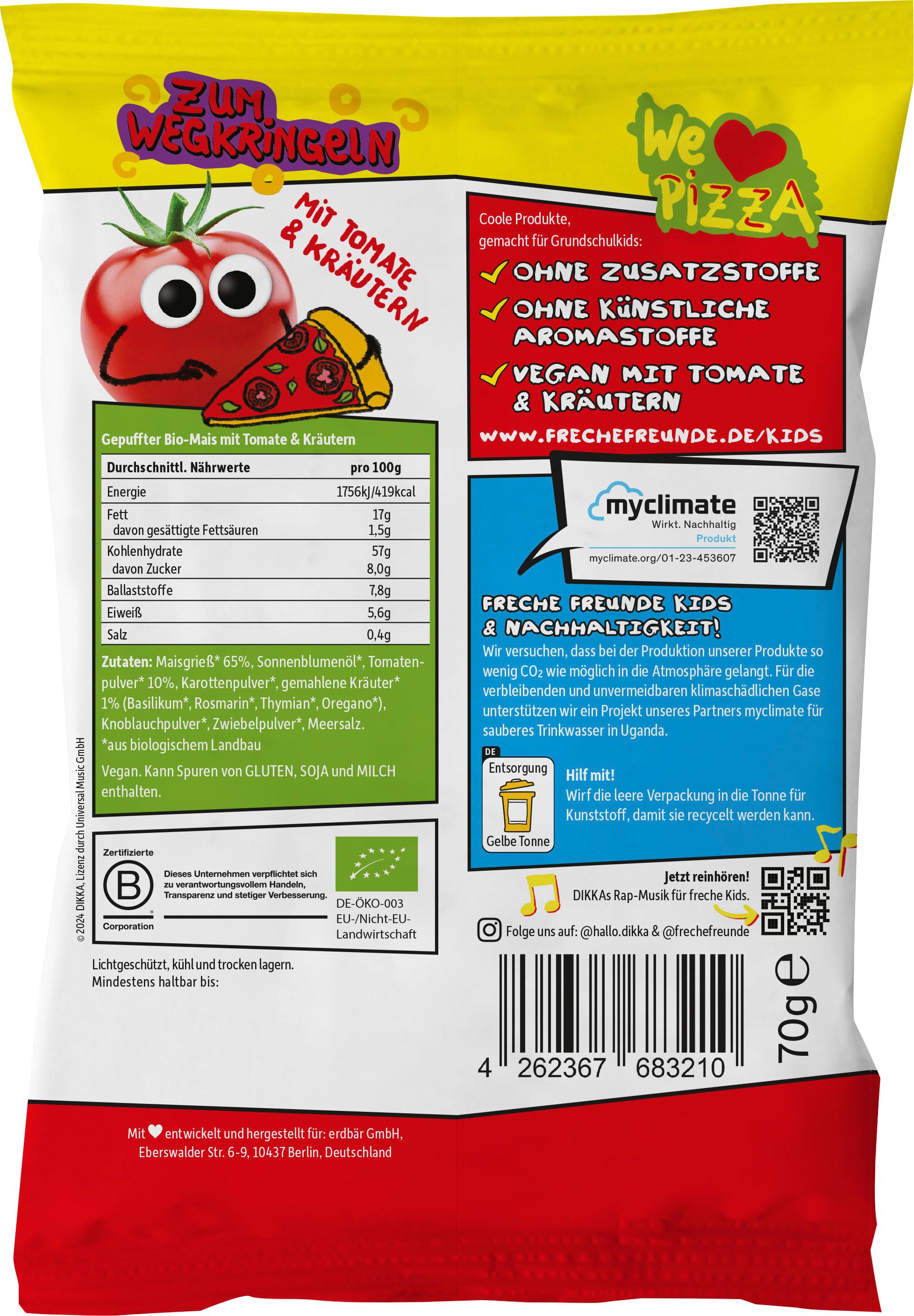 Produktbild Freche Freunde Kids Bio Knusper Kringel Pizza Style 2 von 10