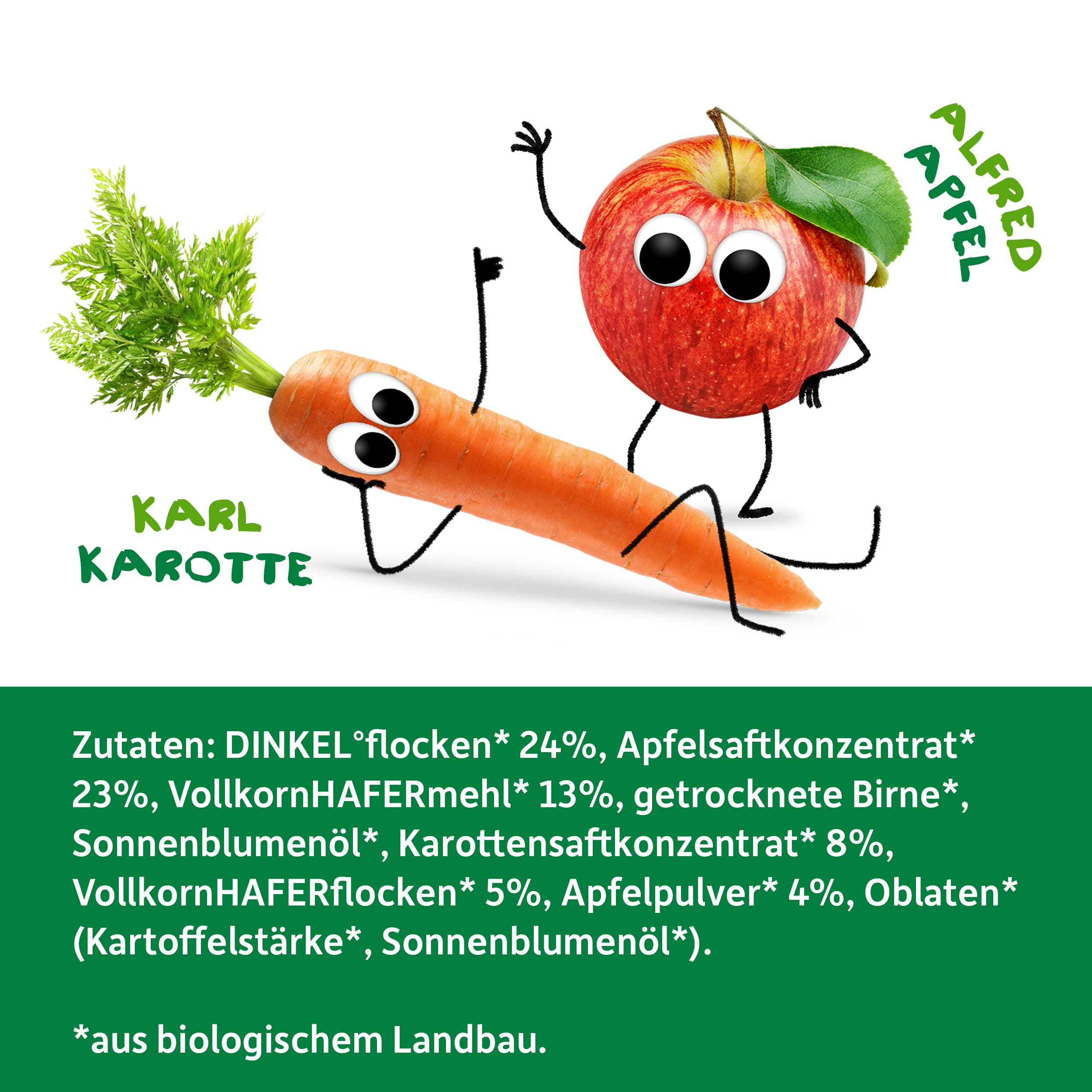 Produktbild Freche Freunde Bio Riegel Apfel & Karotte 6 von 8