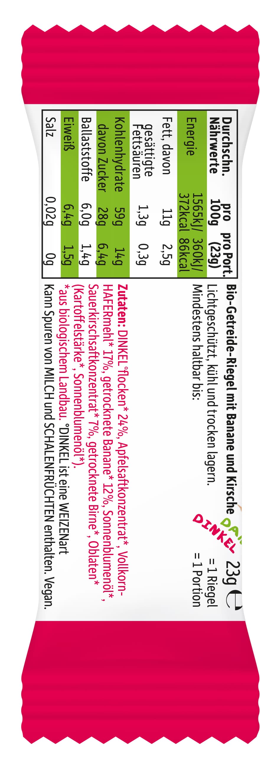 Produktbild Freche Freunde Bio Riegel Banane & Kirsche 3 von 12