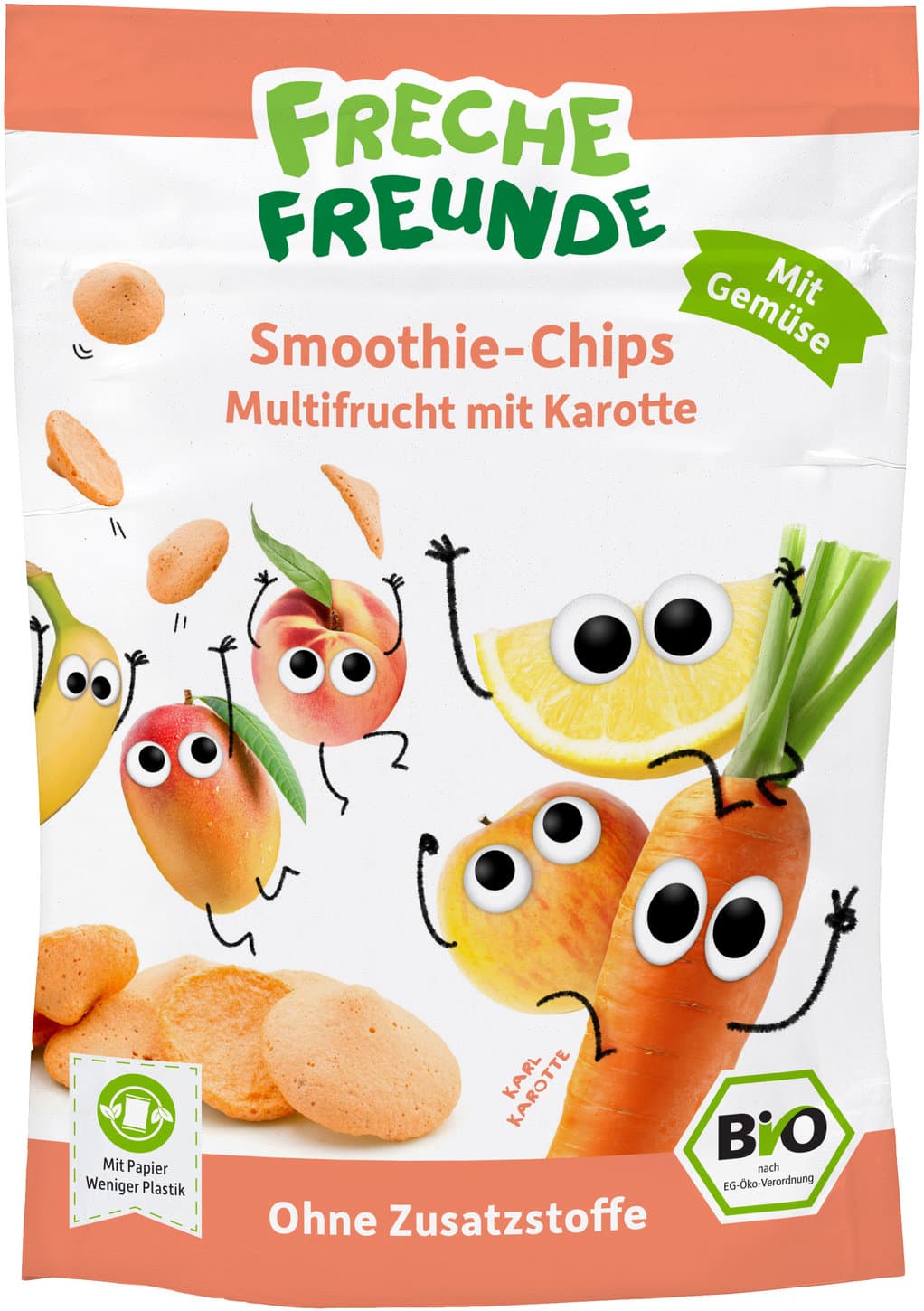 Freche Freunde Bio Smoothie-Chips Multifrucht mit Karotte