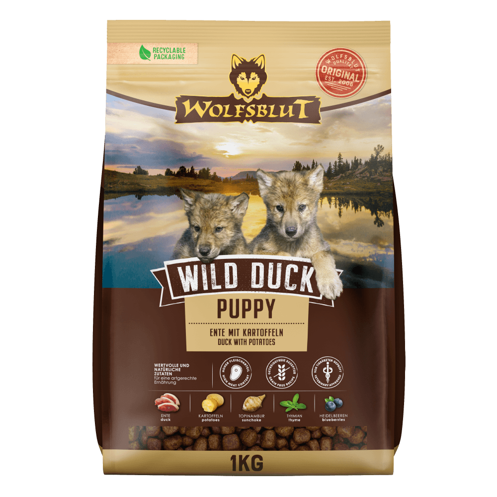 Wolfsblut Hundetrockenfutter Wild Duck Puppy Ente & Kartoffeln