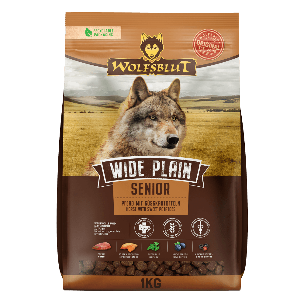 Wolfsblut Hundetrockenfutter Wide Plain Senior Pferdefleisch & Süßkartoffeln