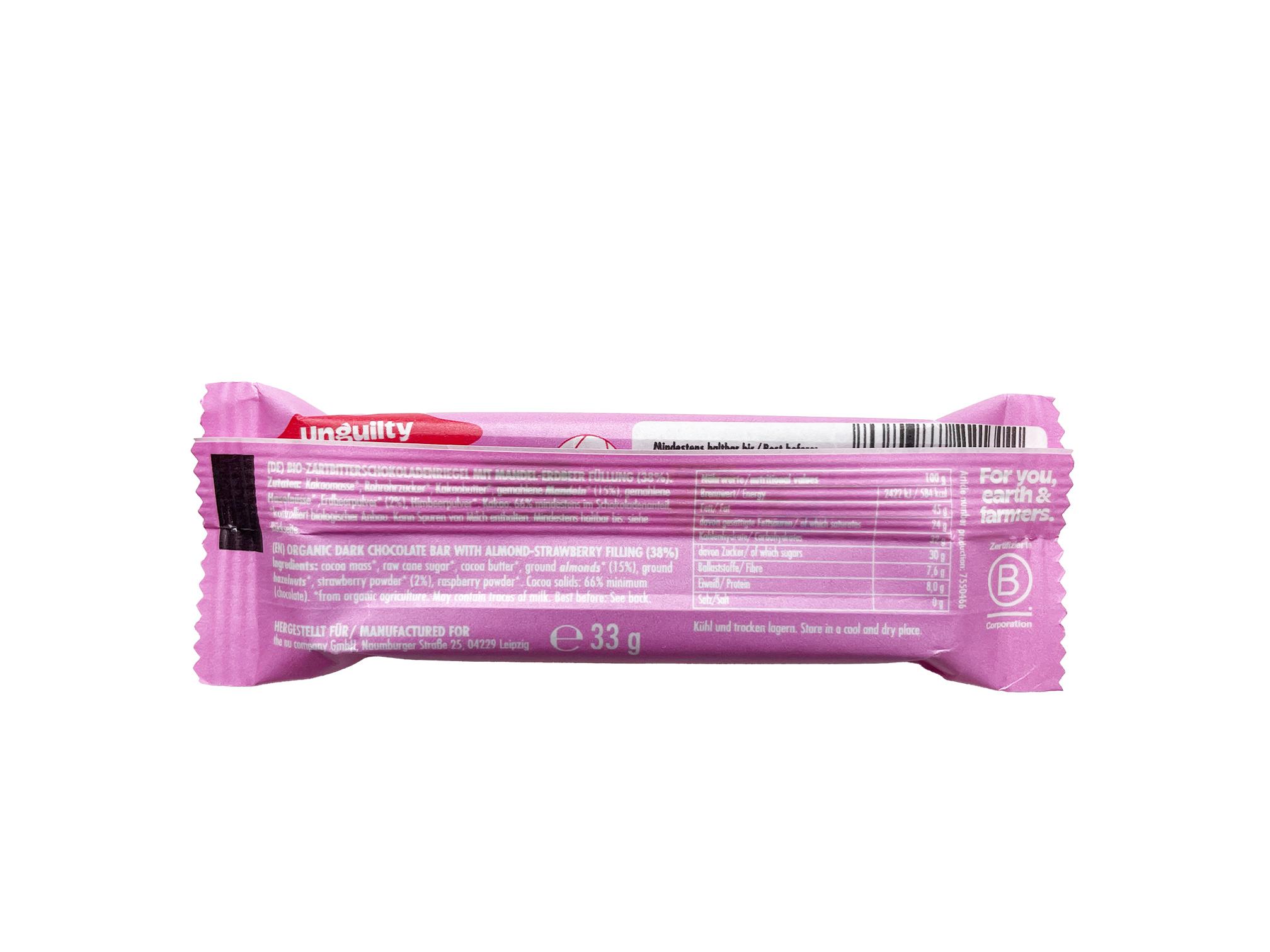 Produktbild nucao Bio single Riegel - Creamy Strawberry organic 3 von 3