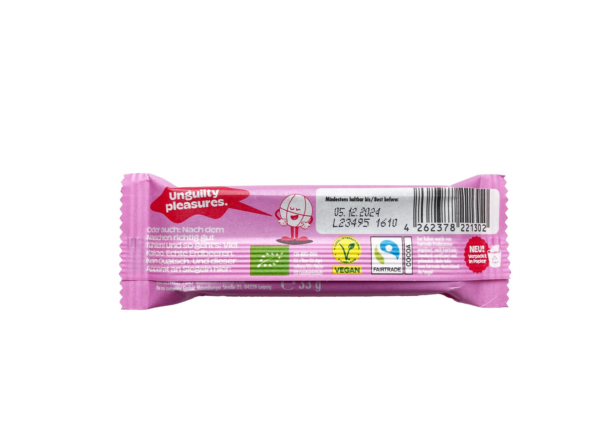 Produktbild nucao Bio single Riegel - Creamy Strawberry organic 2 von 3