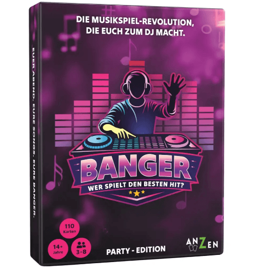 ANZEN BANGER – Das Musik-Partyspiel für 3–8 Spieler ab 14 Jahren