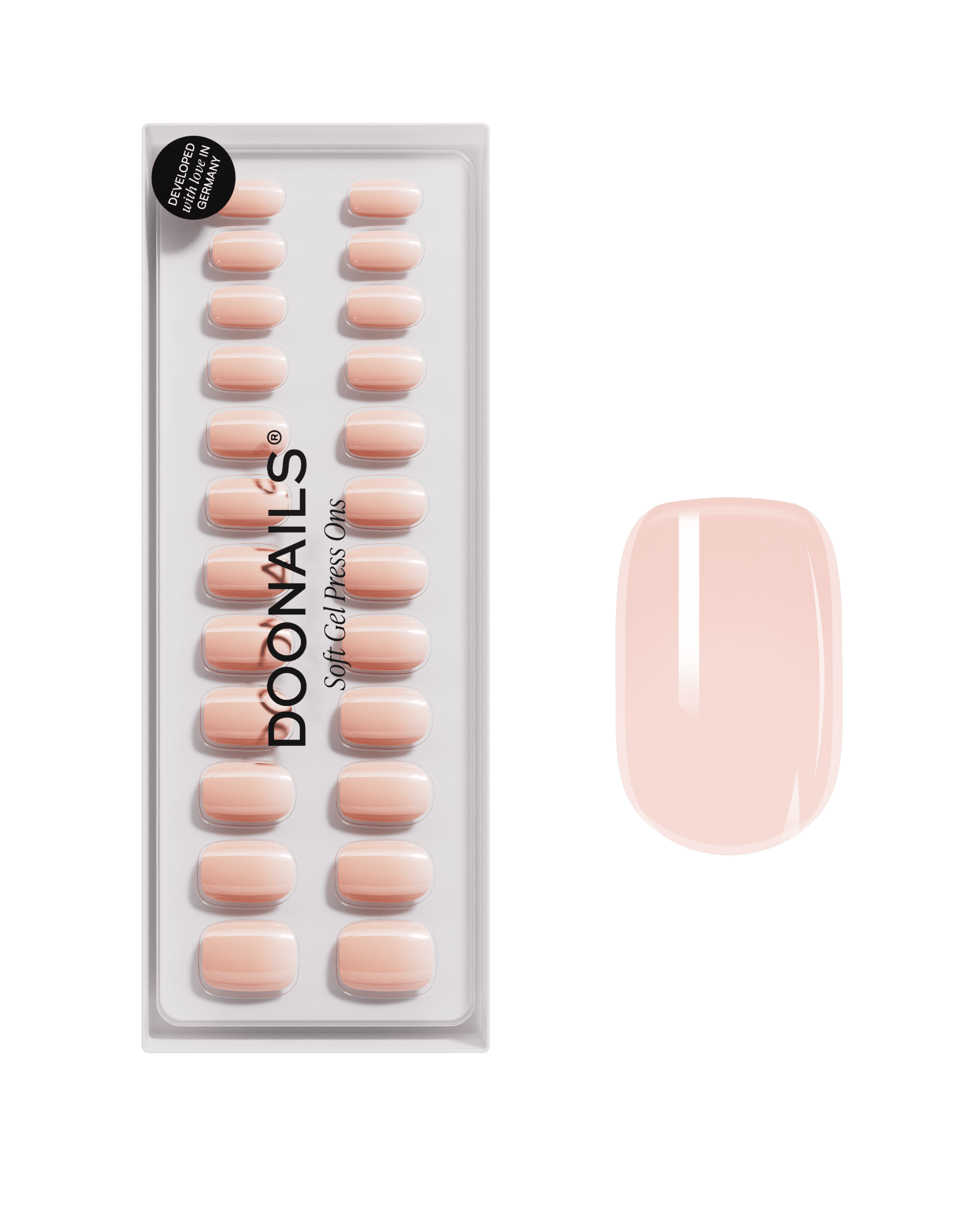 DOONAILS Soft Gel Press Ons Short Square Latte
