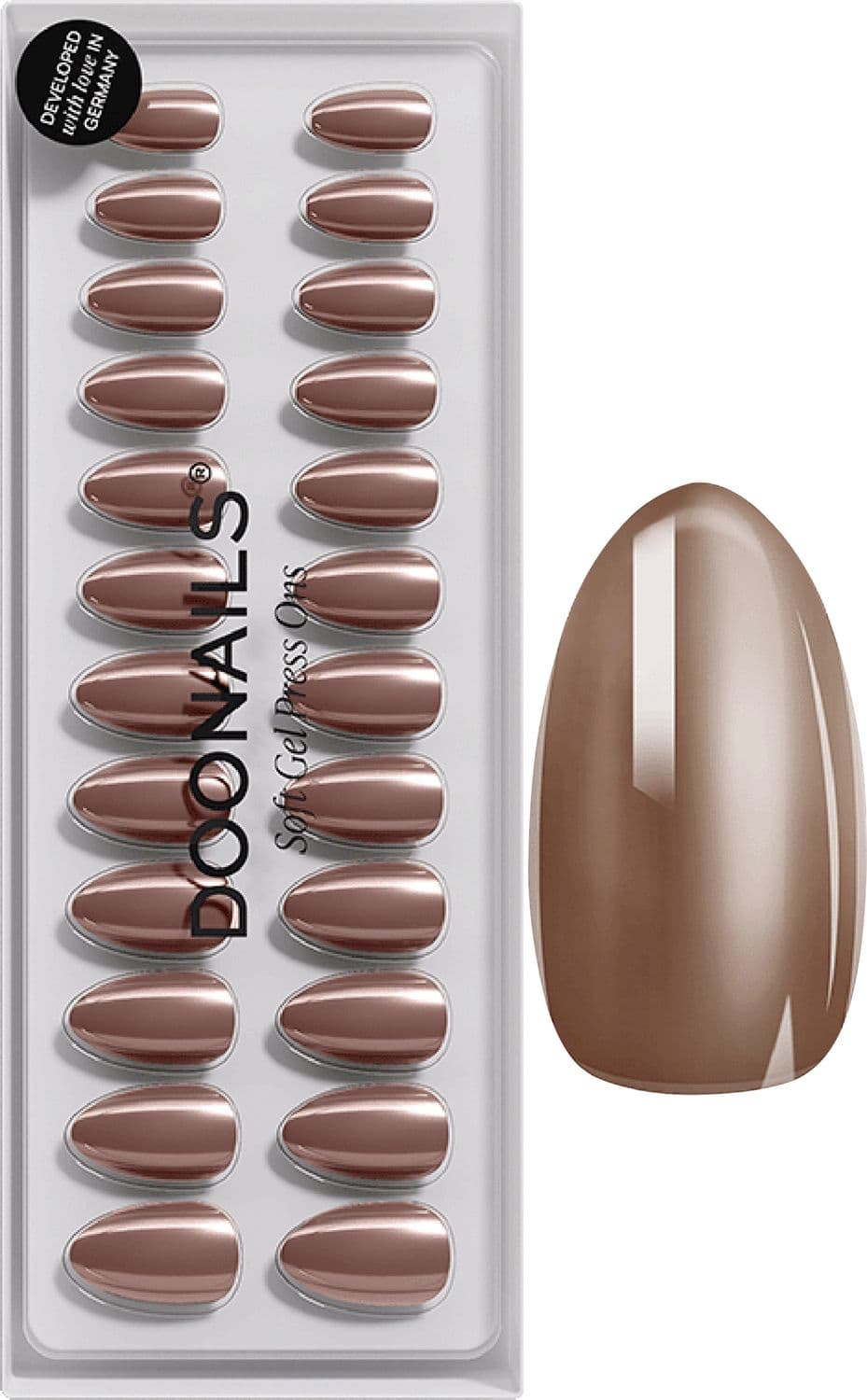 DOONAILS Ondas de gel blandas de almendras glaseadas con chocolate