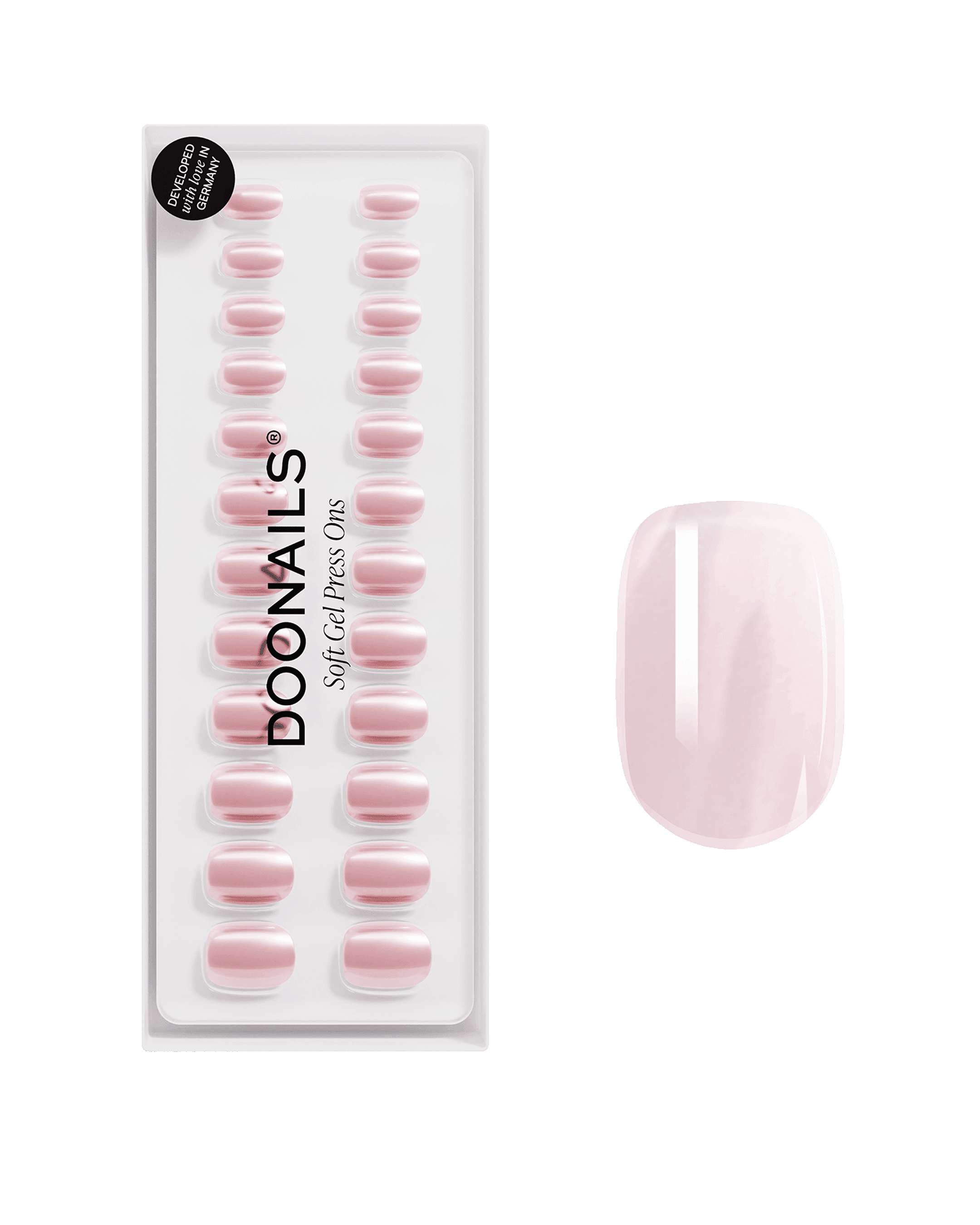 DOONAILS Soft Gel Press Ons Short Square Jetset Extra
