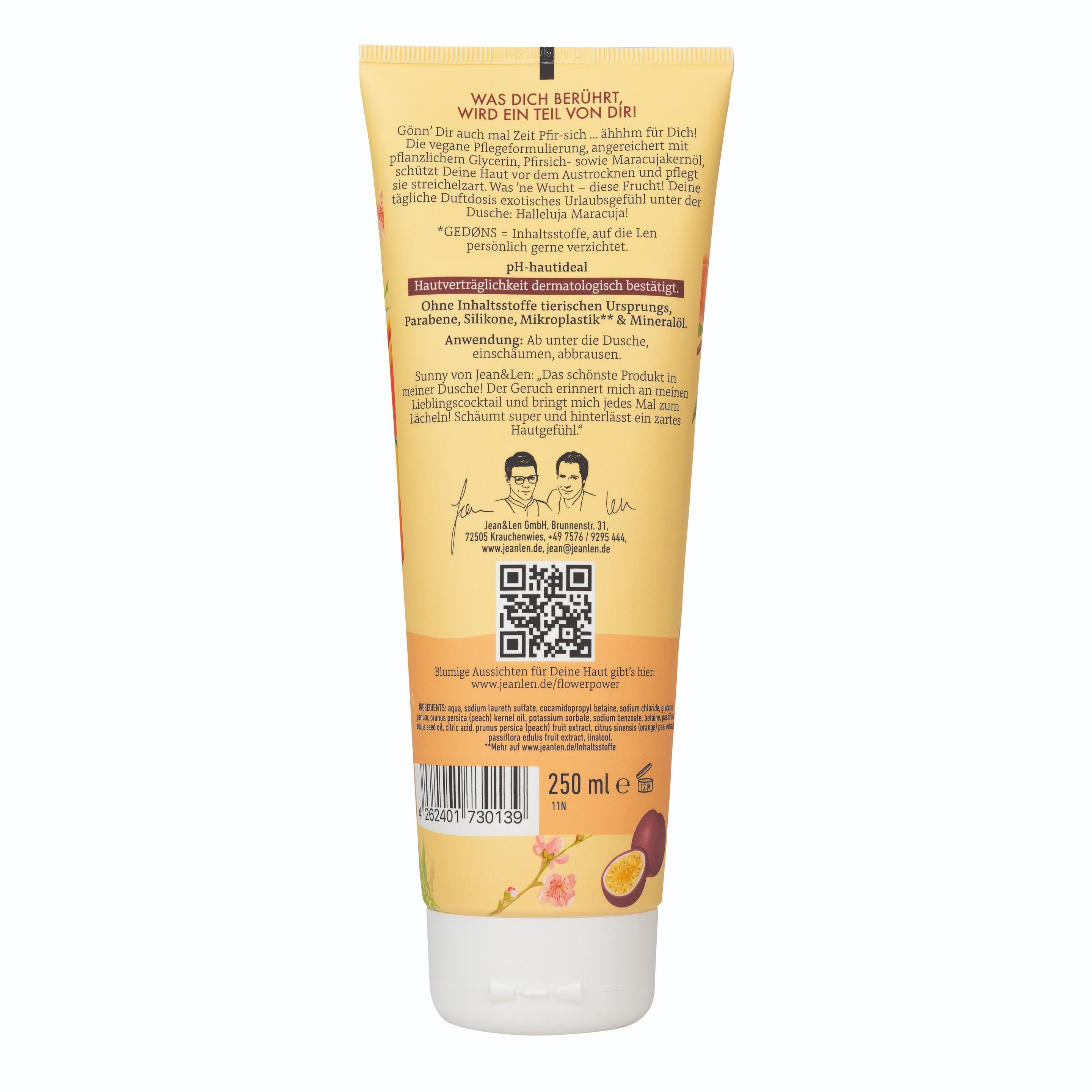 Produktbild Jean&Len Fruchtiges Duschgel Pfirsich&Maracuja 2 von 2