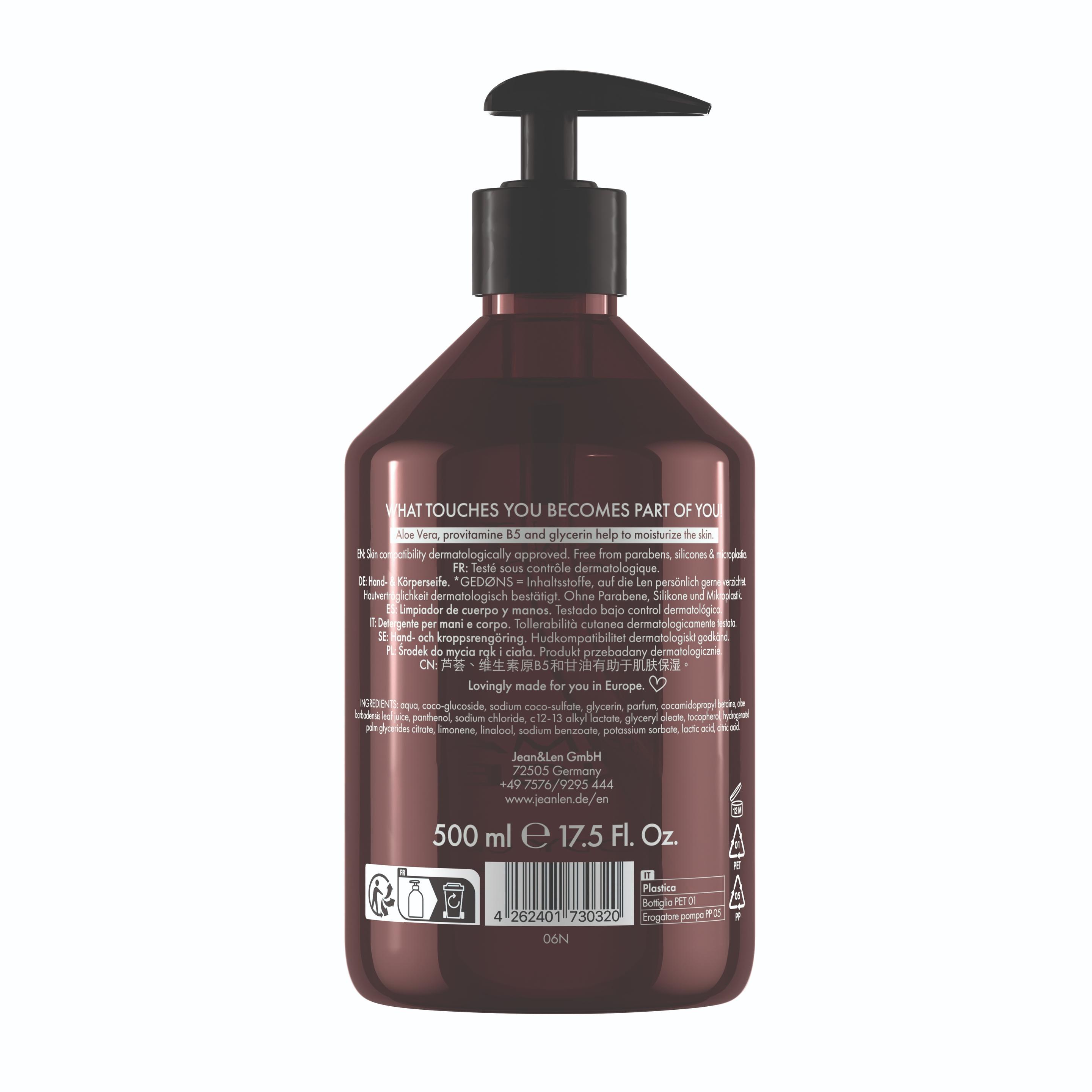 Produktbild Jean&Len Hand&Body Cleanser Rosemary/Ginger 3 von 3
