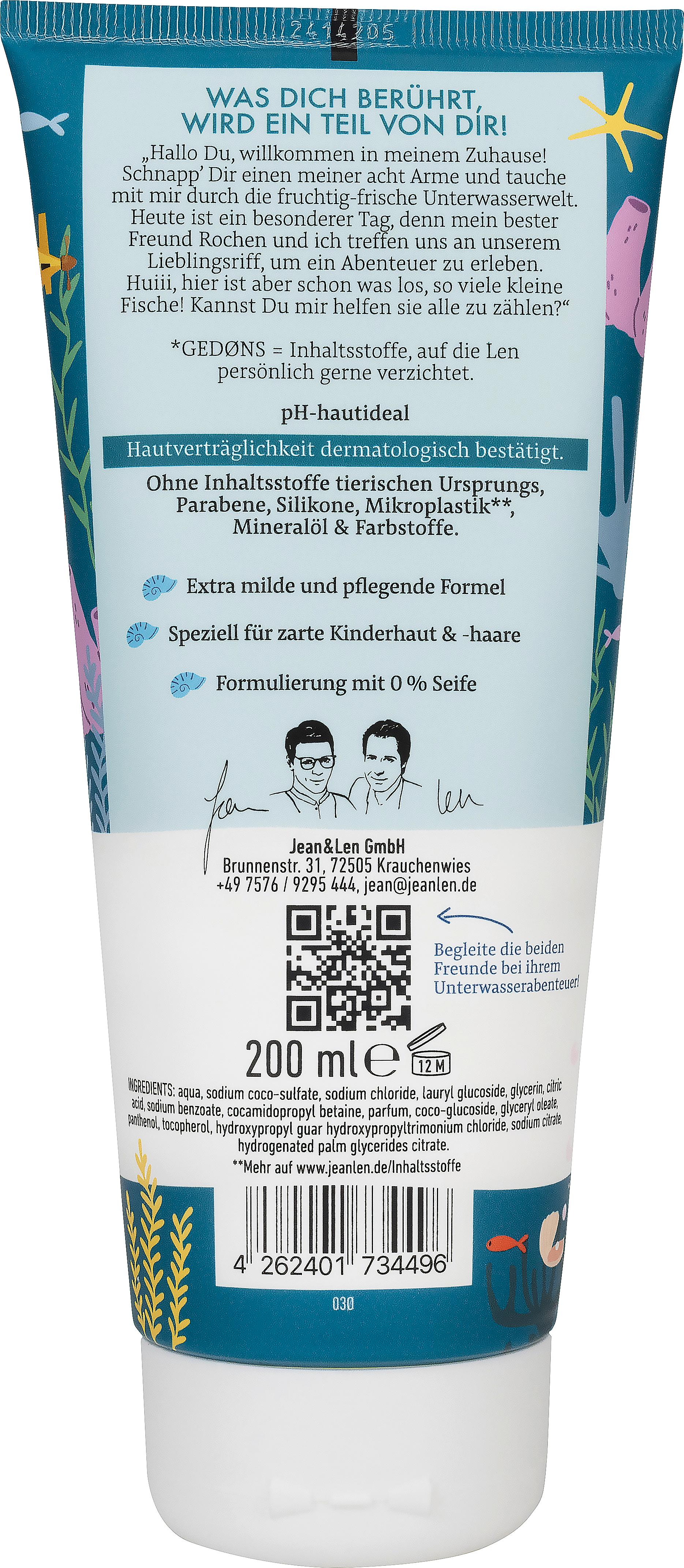 Produktbild Jean&Len Duschgel 2in1 Unterwasserfreunde 2 von 3