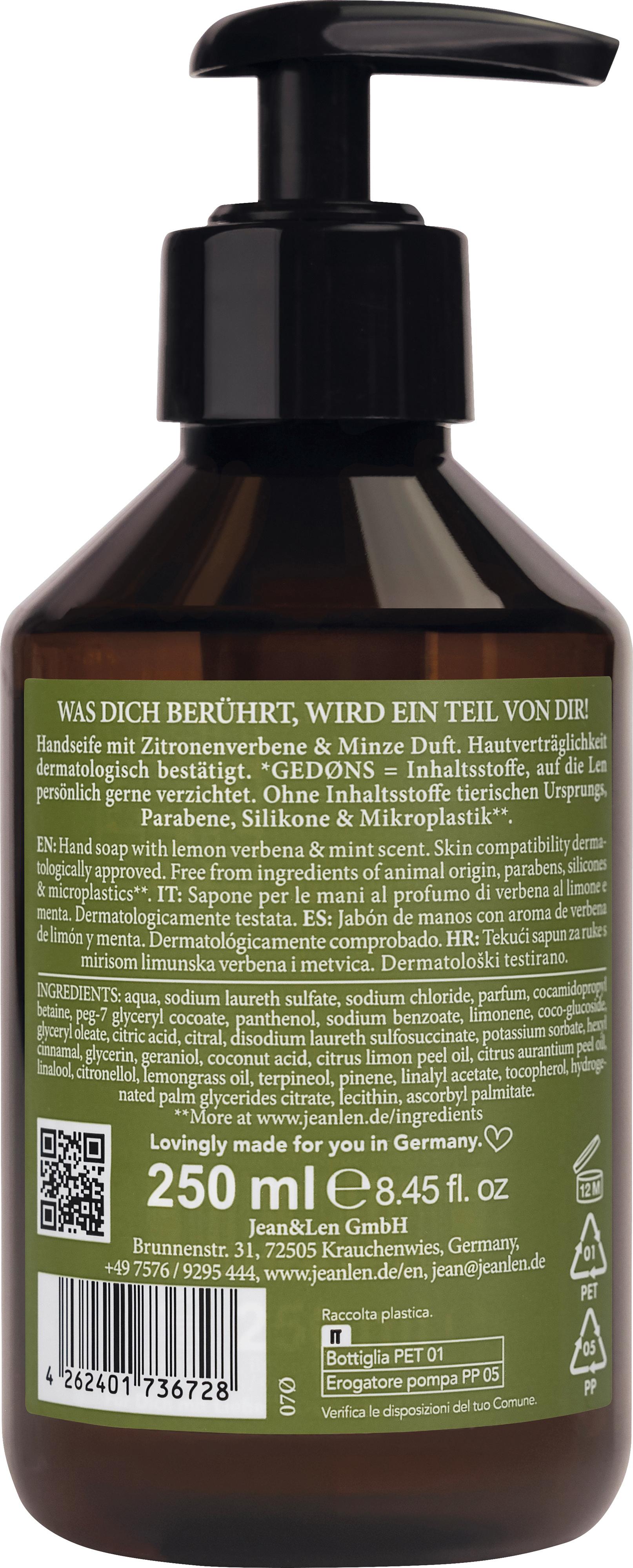Produktbild Jean&Len Flüssigseife Lemon Verbena Mint 2 von 2