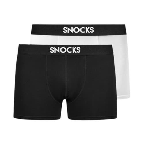 SNOCKS Herren Boxershorts aus Bio-Baumwolle 2er Pack