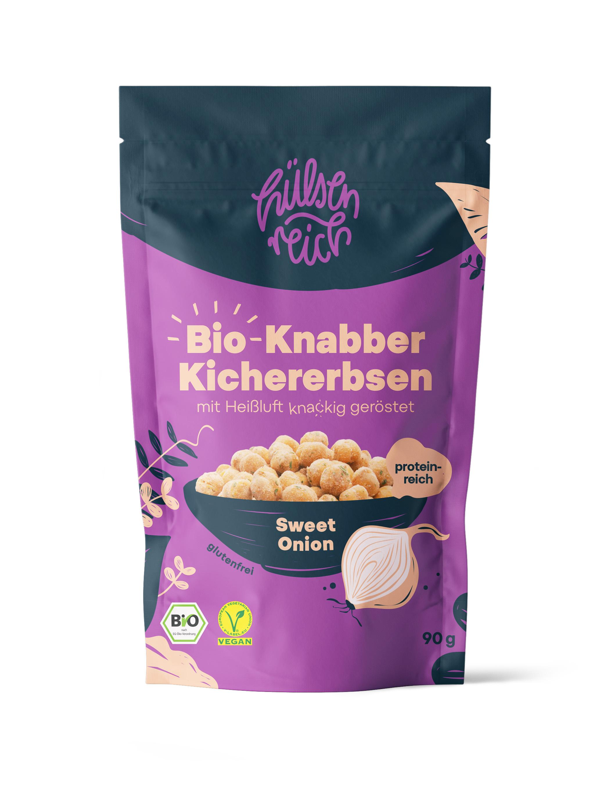 HÜLSENREICH Bio-Knabber Kichererbsen Sweet Onion
