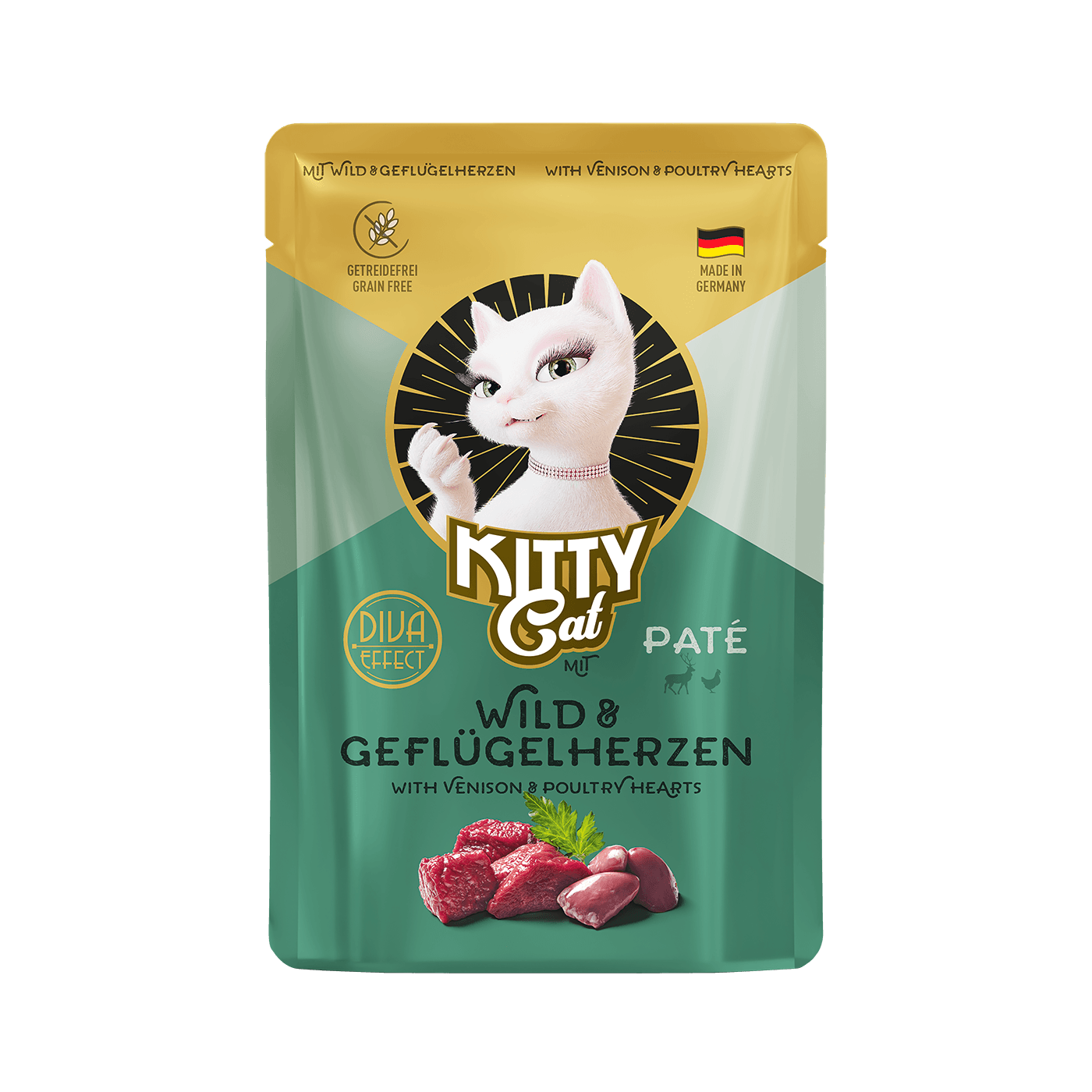 KITTY Cat Katzennassfutter Paté Wild & Geflügelherzen