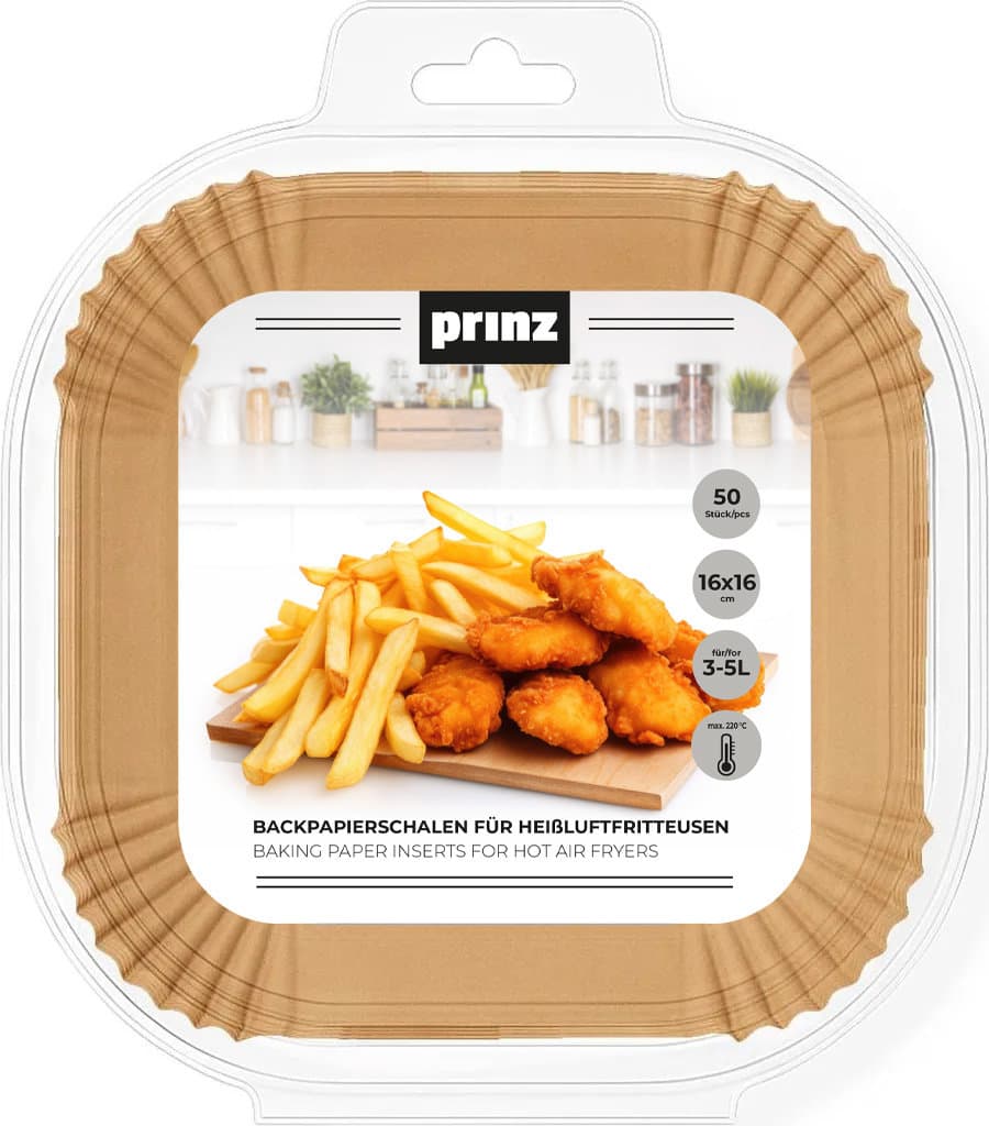 PRINZ Backpapierschalen für Heißluftfritteusen 2-5l