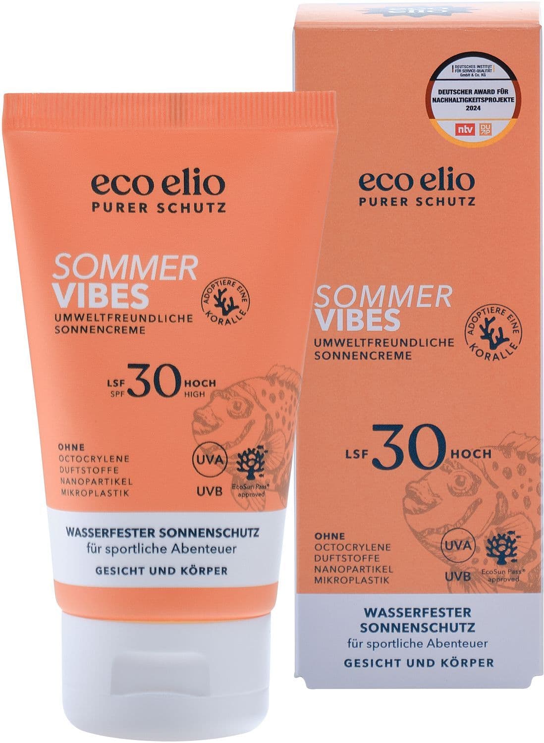 eco elio Sommer Vibes Sonnencreme LSF30