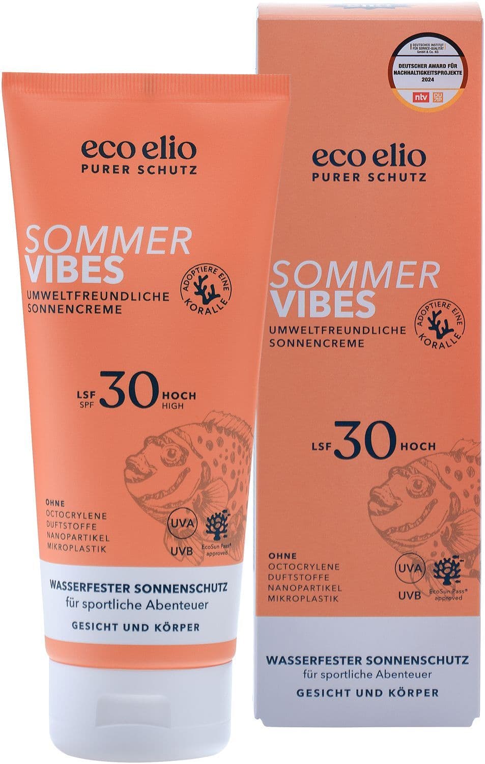 eco elio Sommer Vibes Sonnencreme LSF30