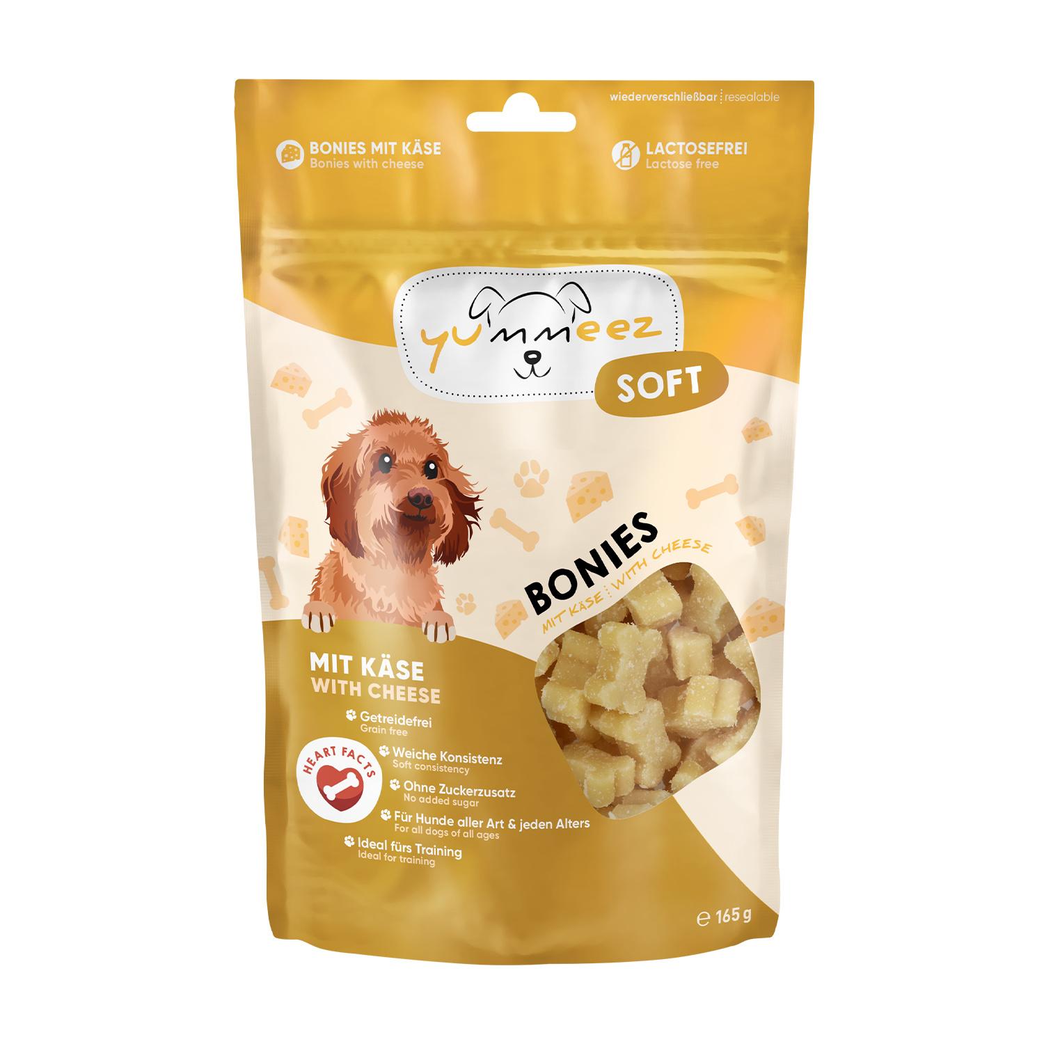 yummeez Hundesnack Soft Bonies mit Käse