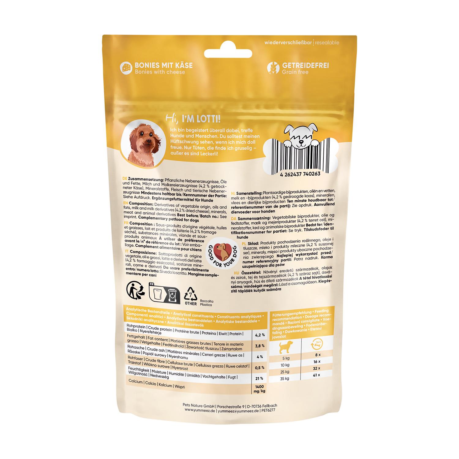 Produktbild yummeez Hundesnack Soft Bonies mit Käse 2 von 4