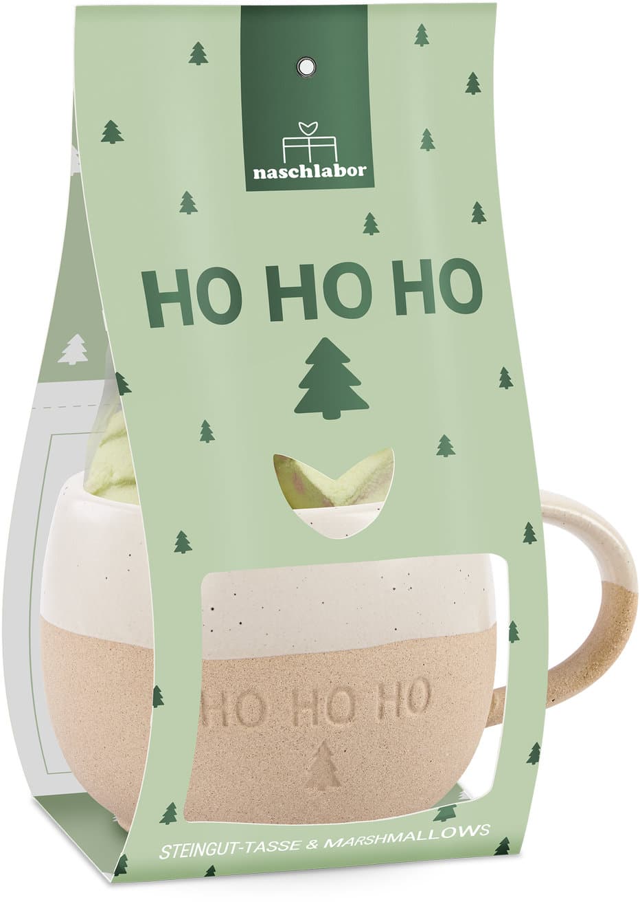 NASCHLABOR Marshmallow Tasse Ho Ho Ho Geschenkpackung