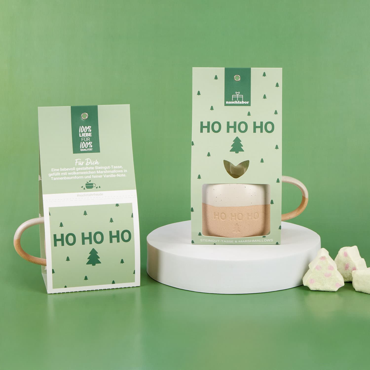 NASCHLABOR Marshmallow Tasse Ho Ho Ho Geschenkpackung