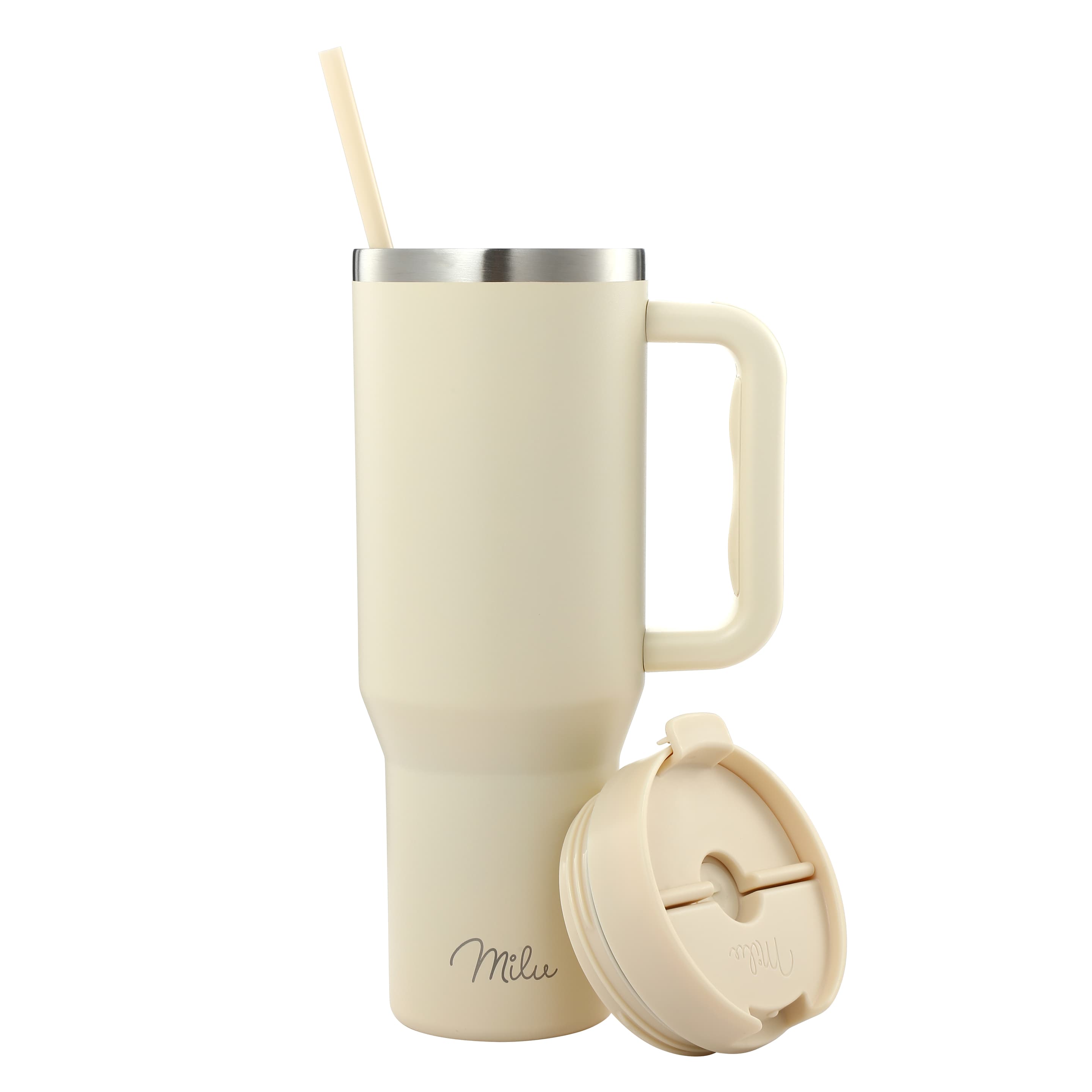 Milu Edelstahl-Tumbler-Set mit Trinkhalm 1.2l