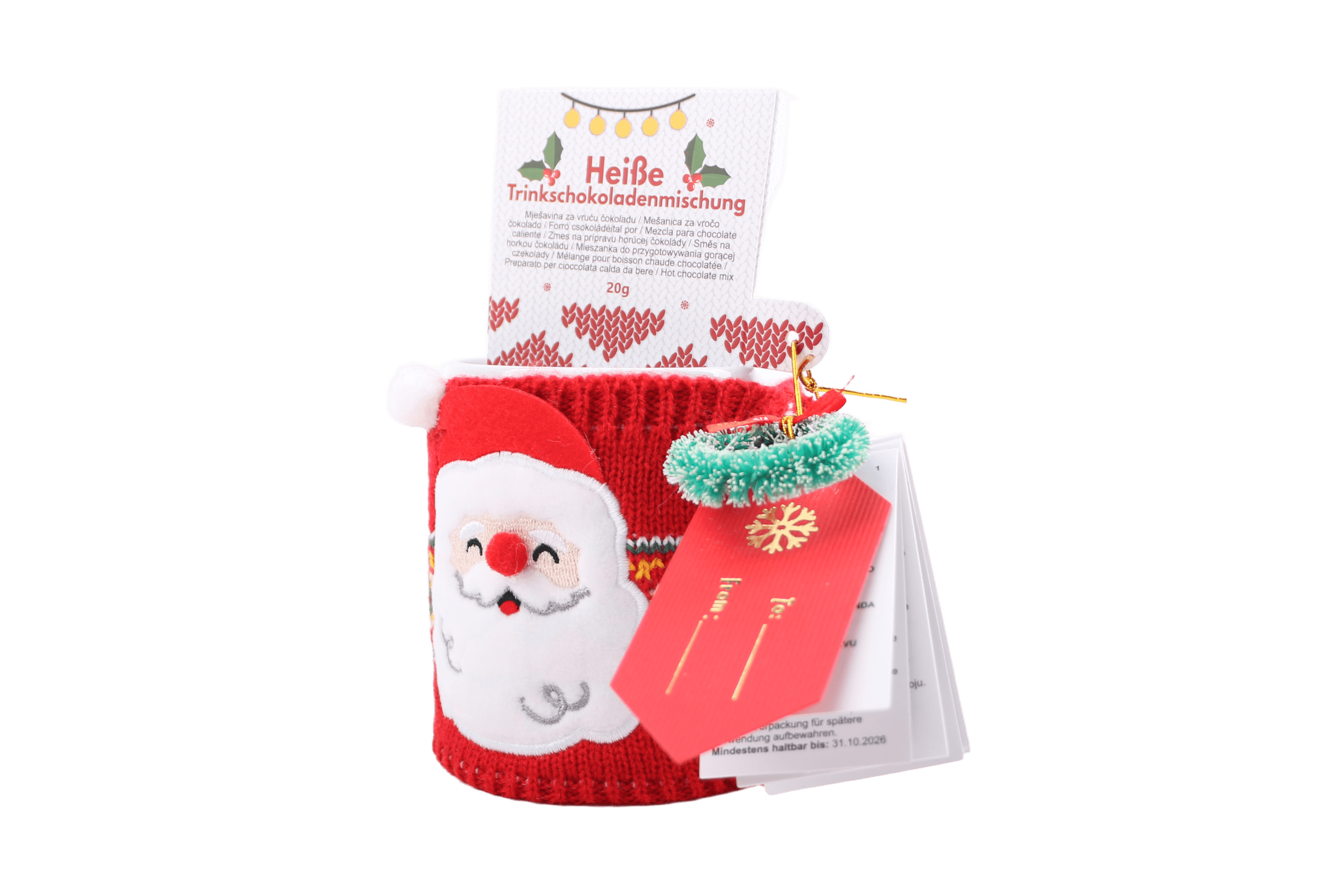DOLCE VITA GIFTS Tasse Santa & Heiße Trinkschokoladenmischung