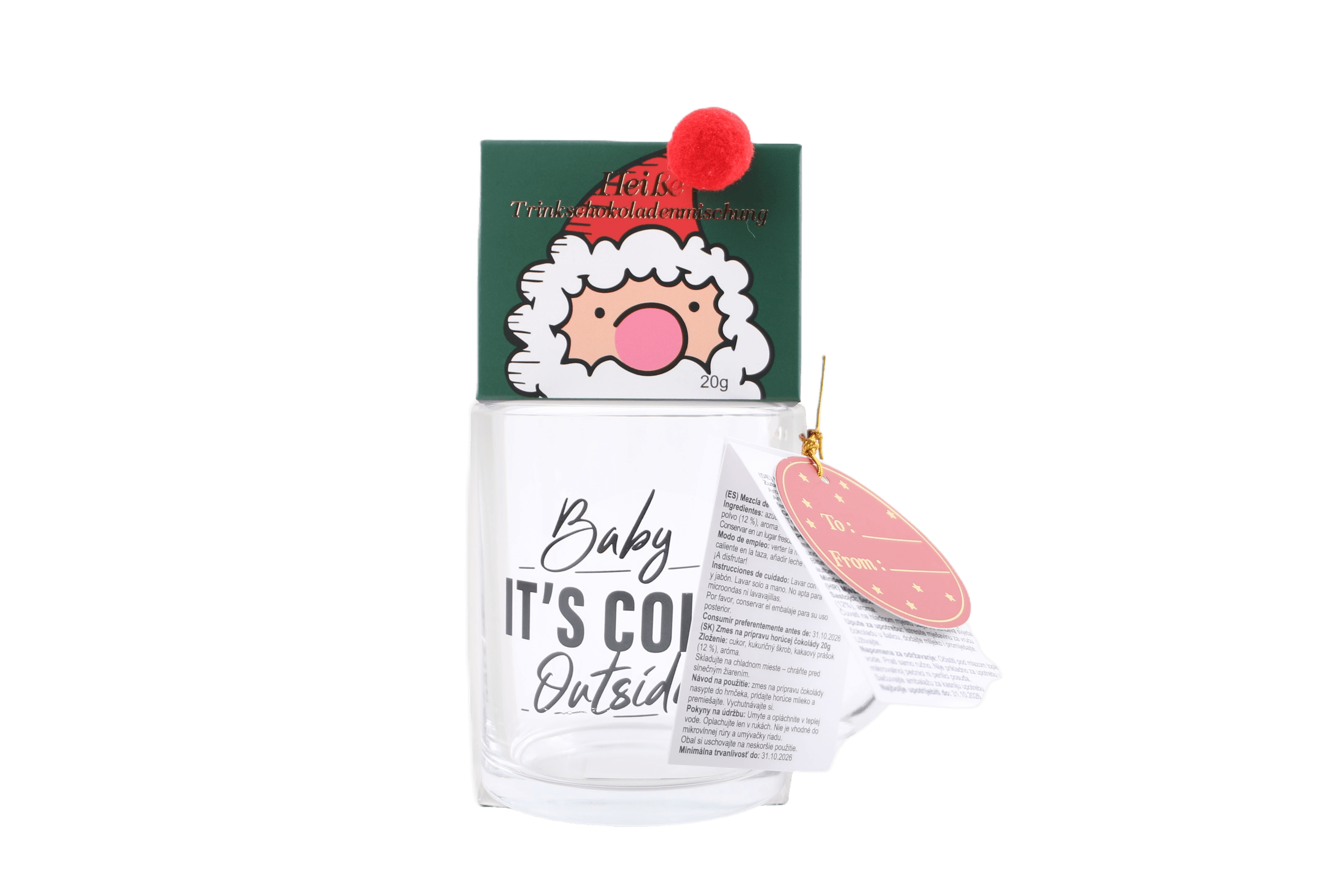 DOLCE VITA GIFTS Glasbecher Santa