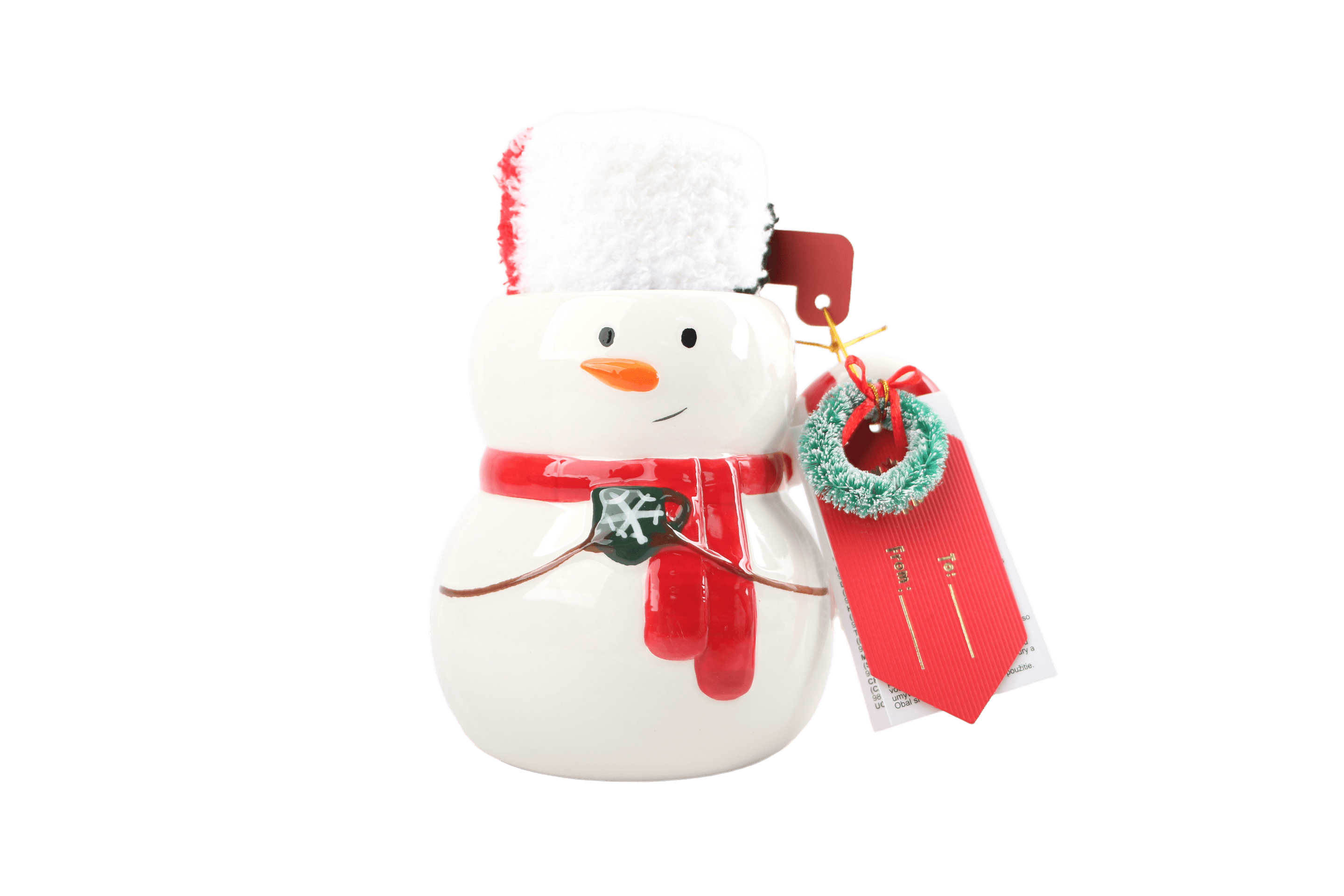 DOLCE VITA GIFTS Schneemanntasse mit Kuschelsocken