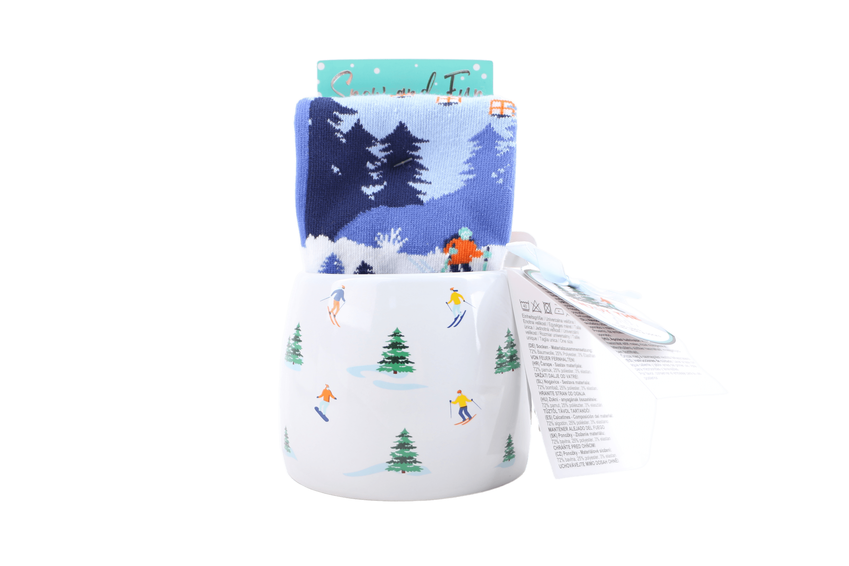 DOLCE VITA GIFTS Ski Tasse mit Socken